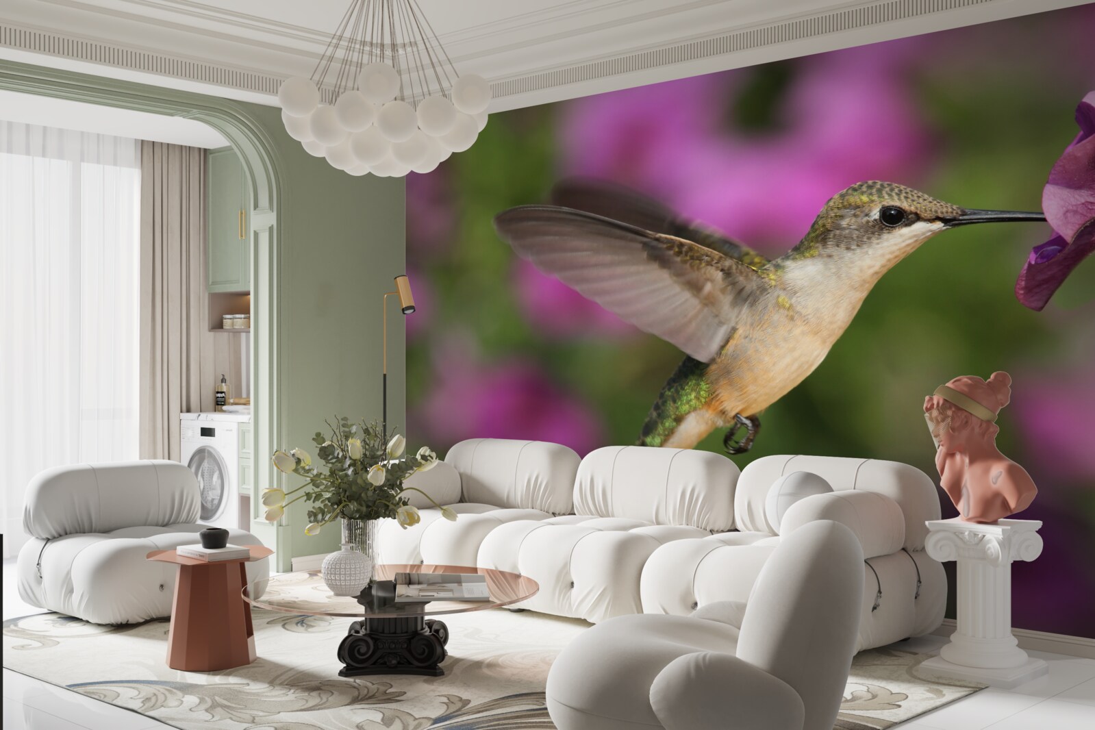 Papier peint le nectar étanche la soif des colibris