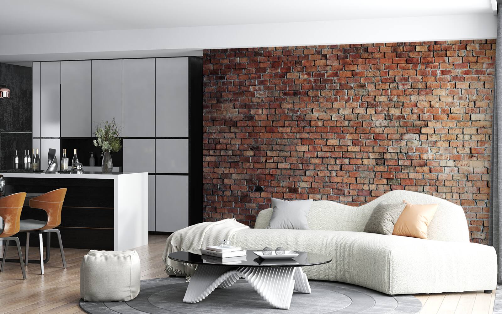 Papier peint vieux mur de briques