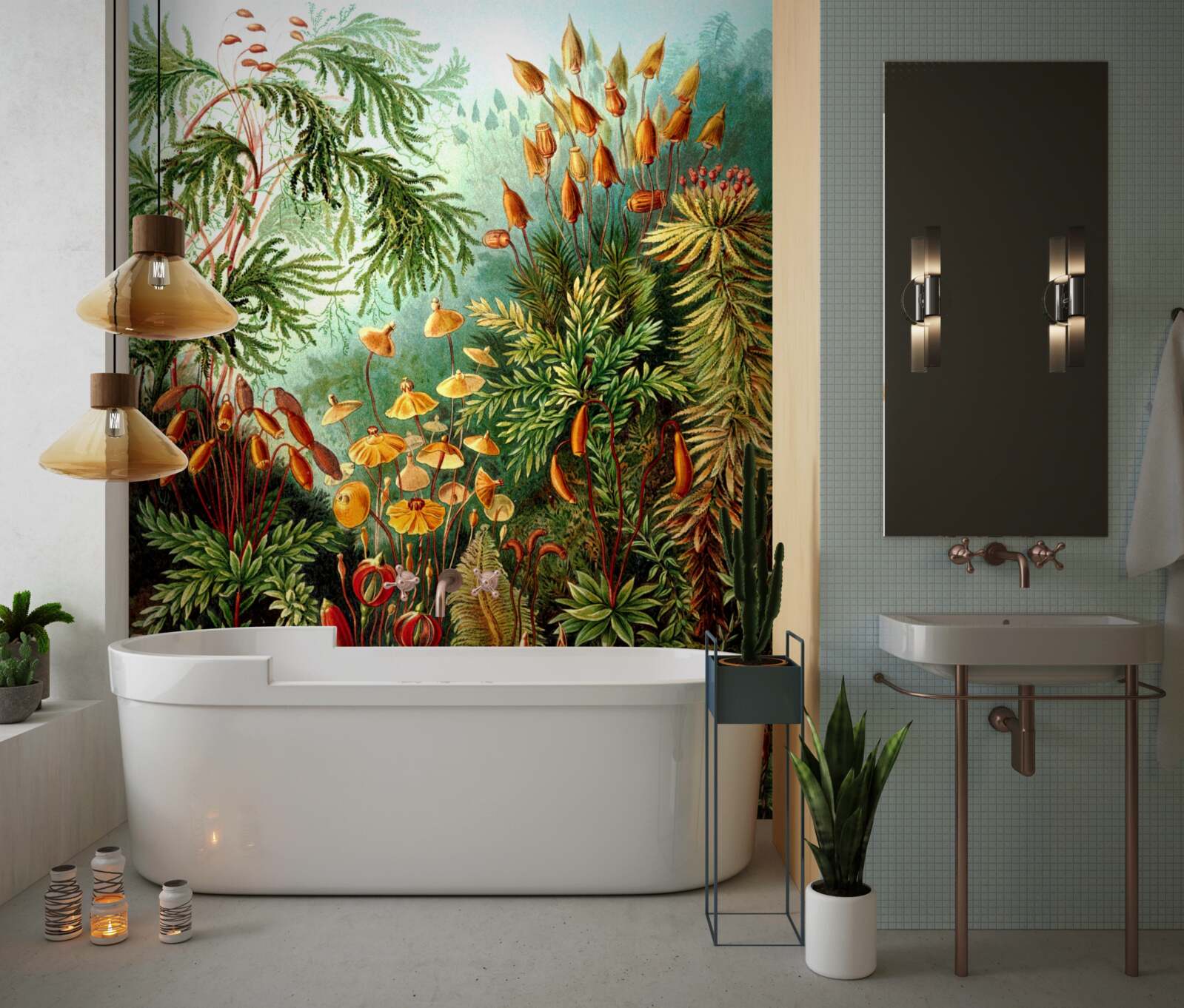 Papier peint des nuances étonnantes de forêt tropicale