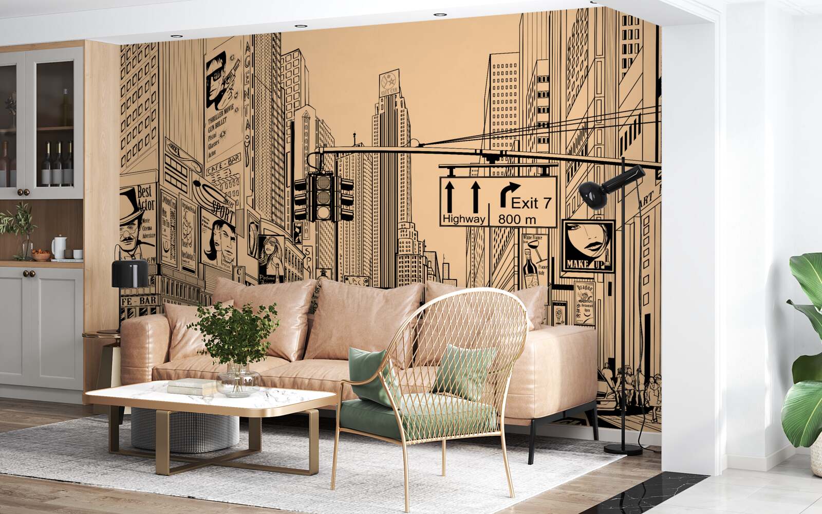 Papier peint dessin au crayon sur papier