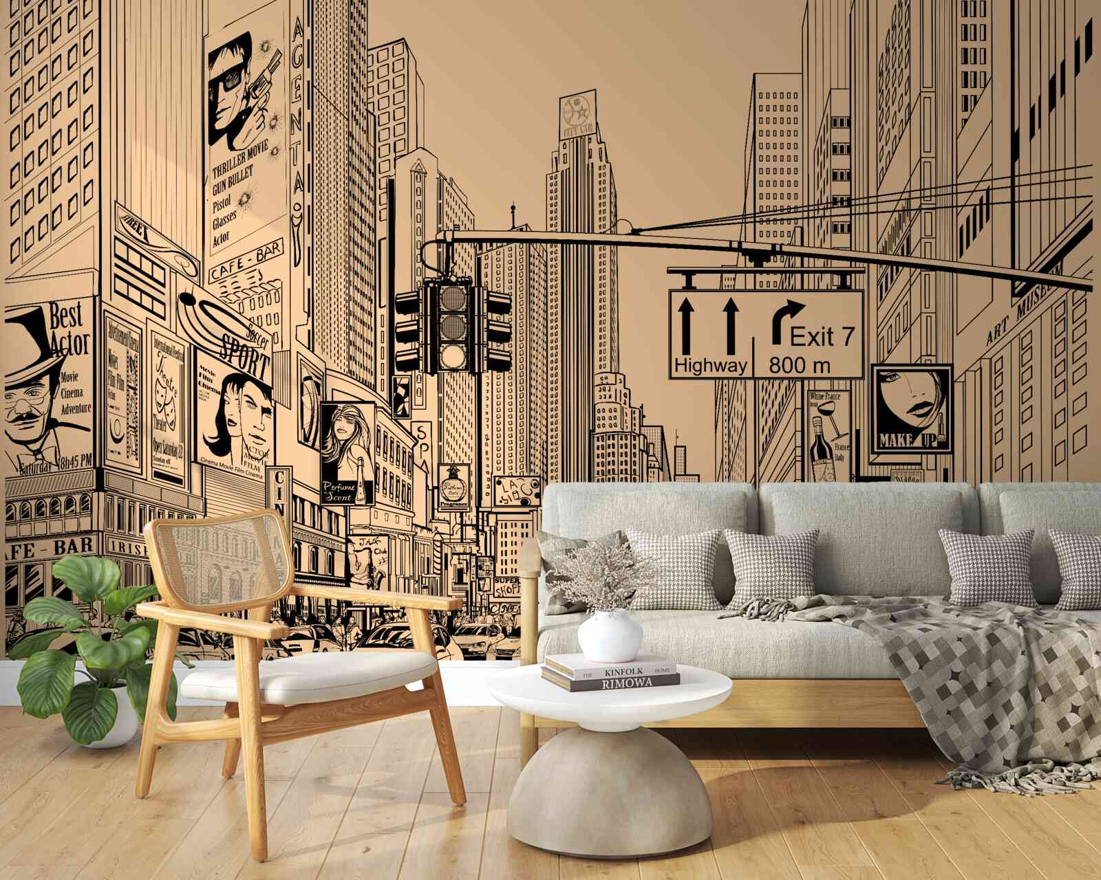 Papier peint dessin au crayon sur papier