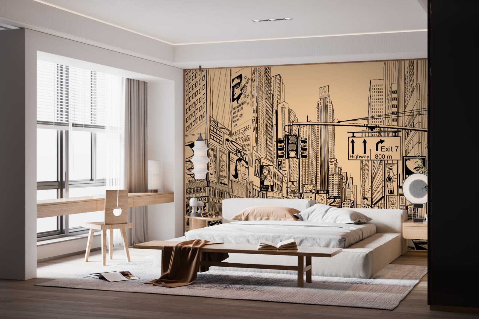 Papier peint dessin au crayon sur papier