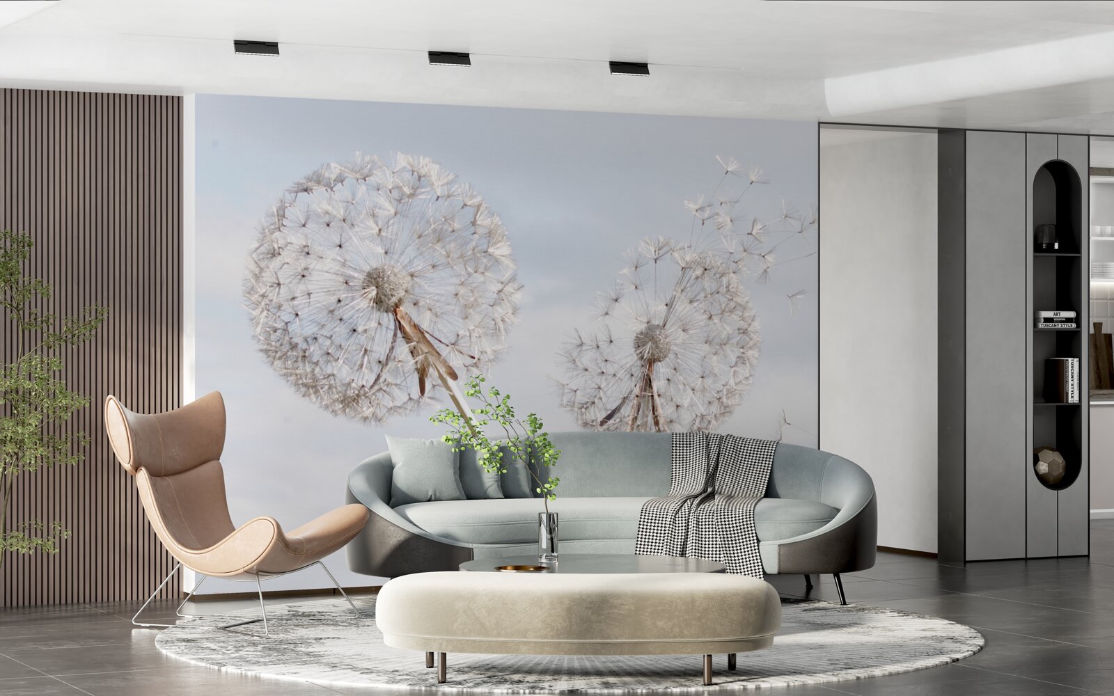 Papier peint le vent emporte les pissenlits