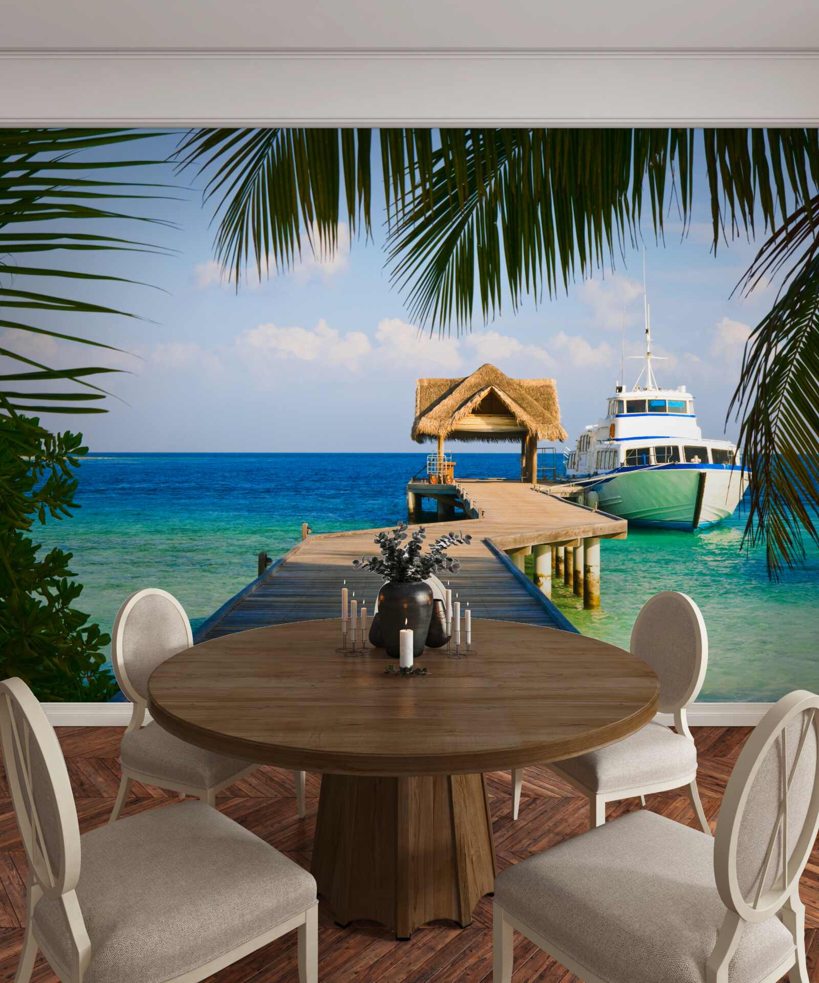 Papier peint Bateau au port de plaisance