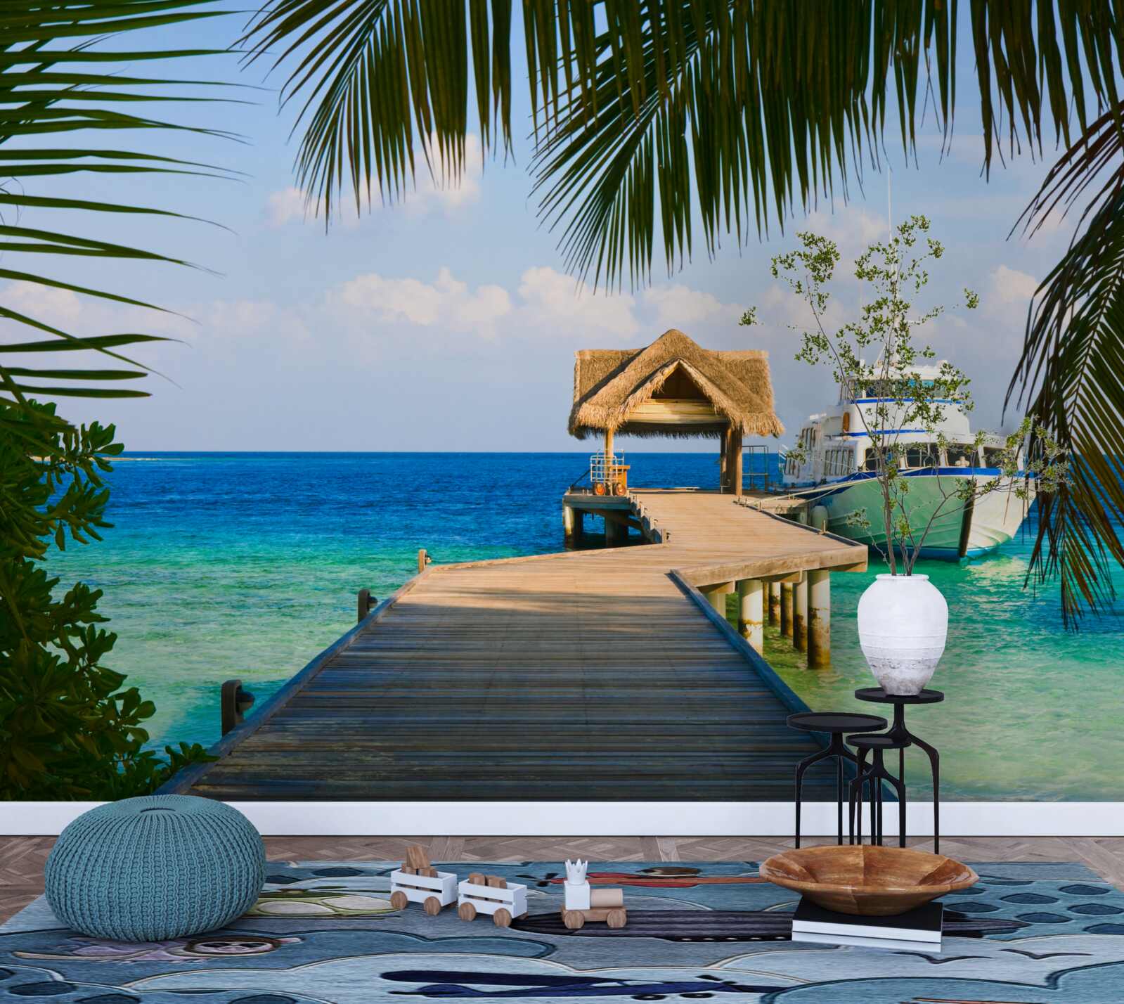 Papier peint Bateau au port de plaisance