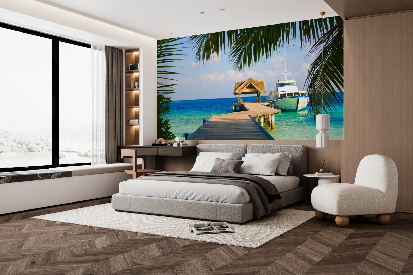 Papier peint Bateau au port de plaisance