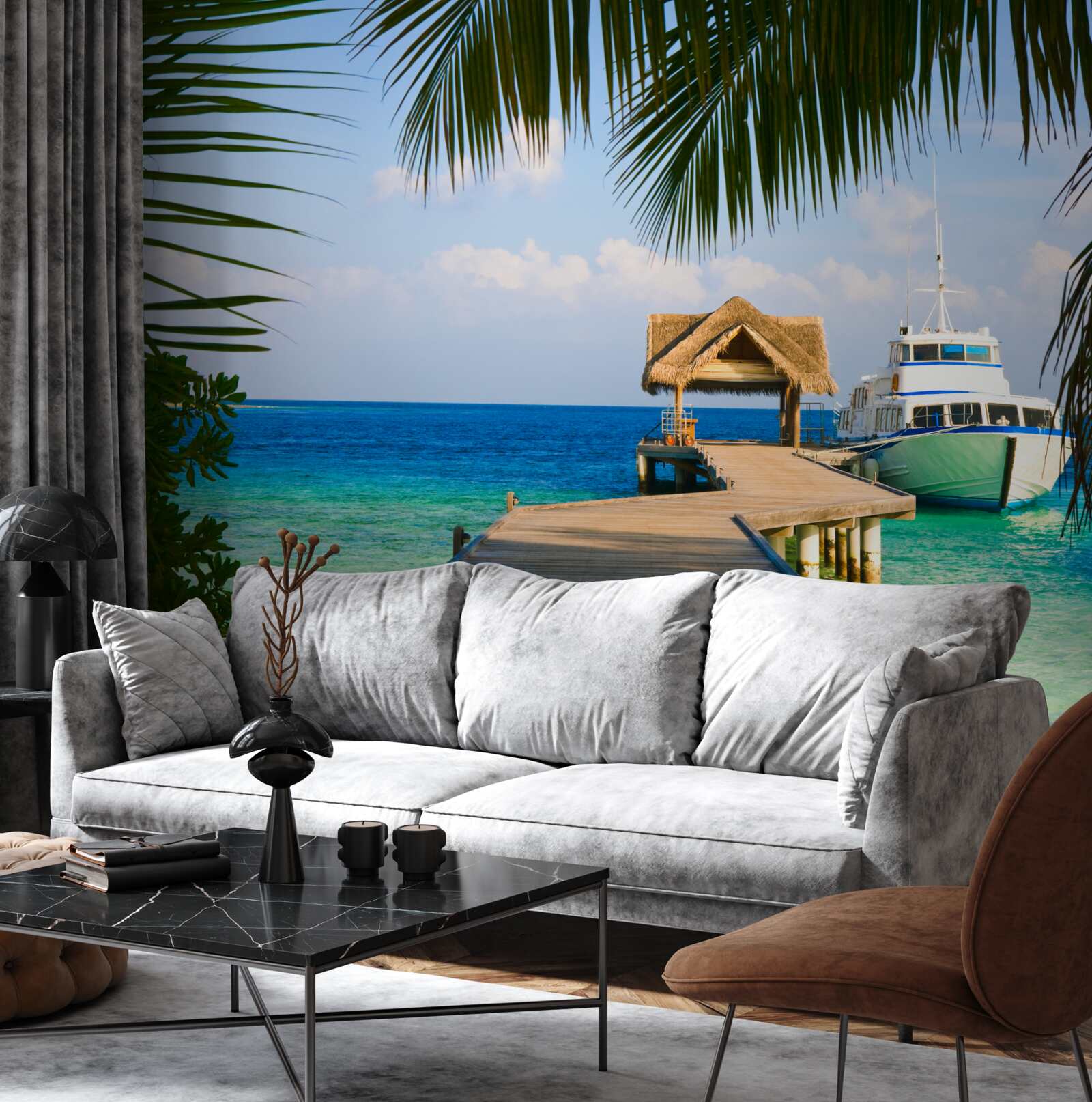 Papier peint Bateau au port de plaisance