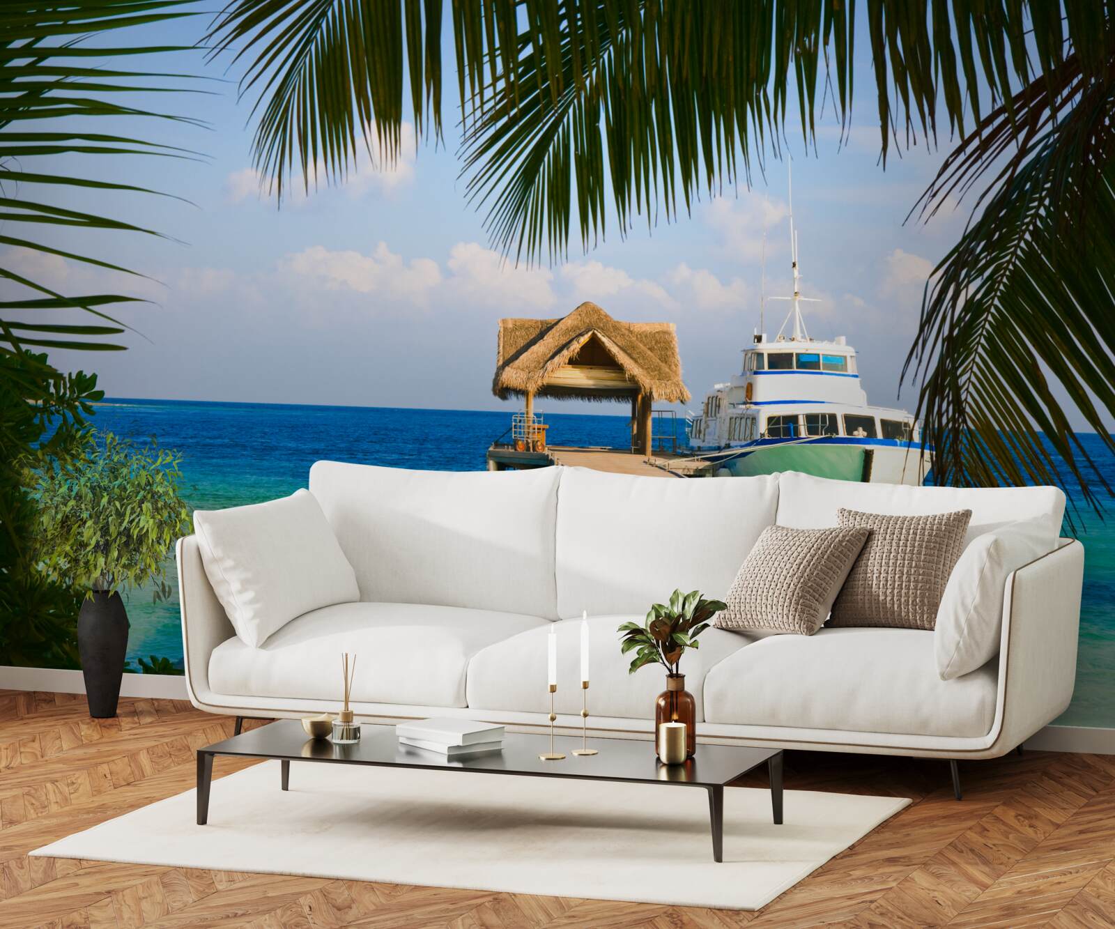 Papier peint Bateau au port de plaisance