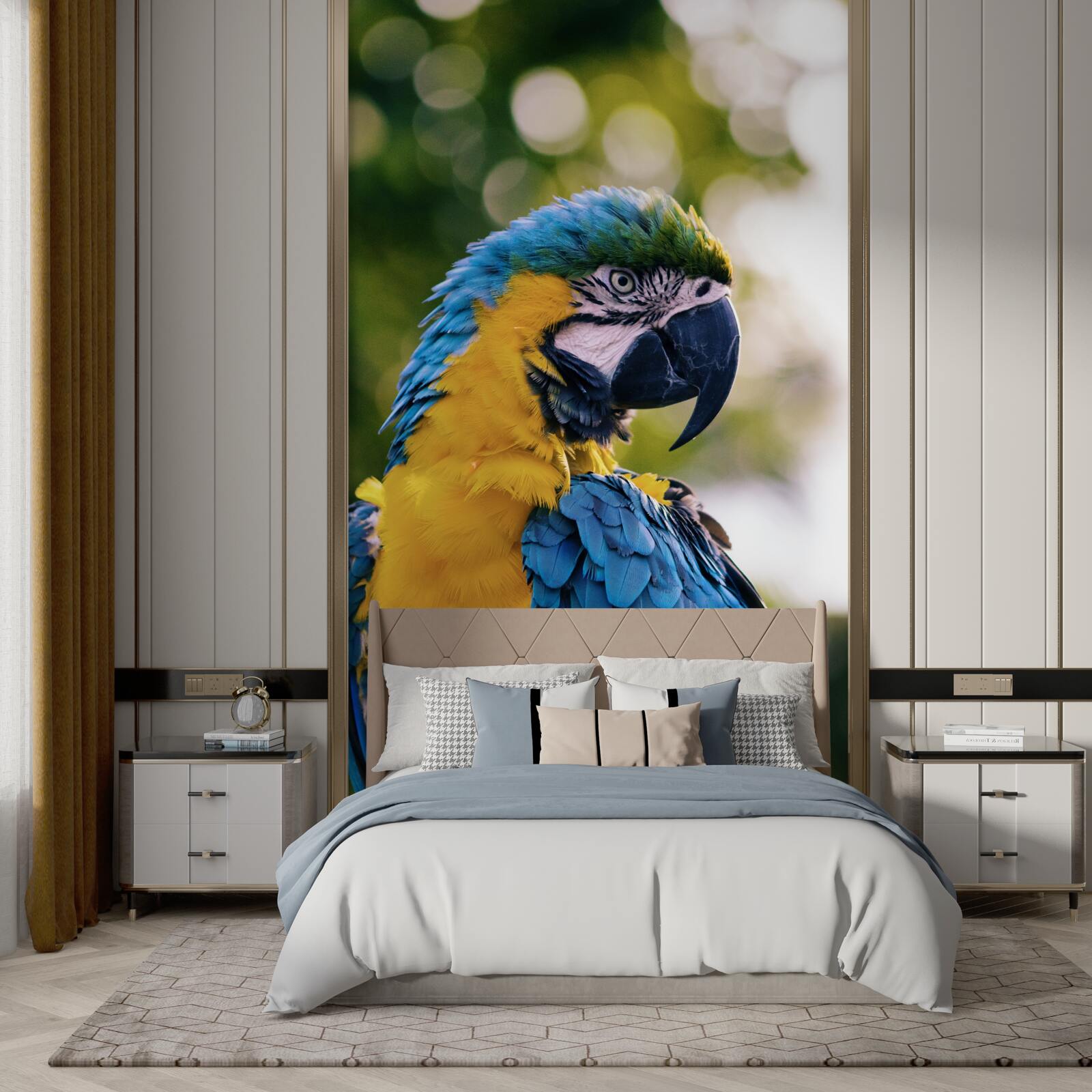 Papier peint image d'un perroquet attrayant
