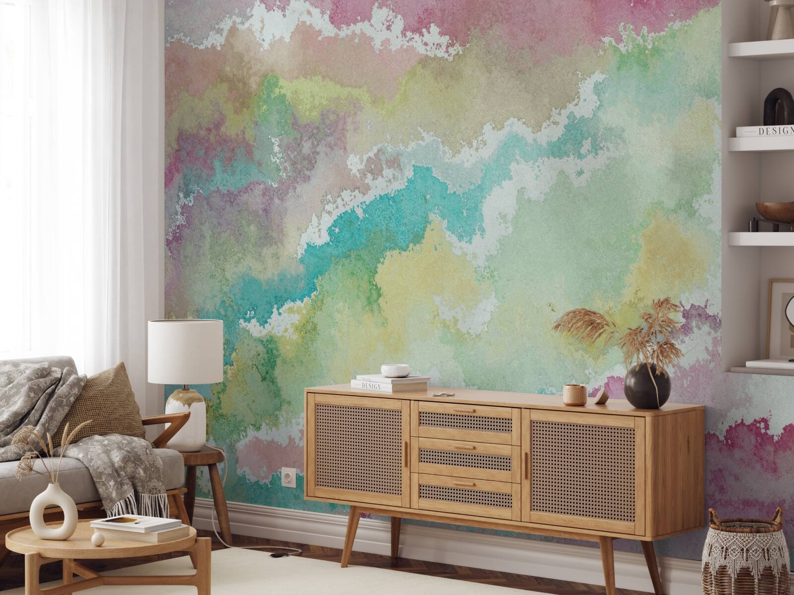 Papier peint résumé de l'aurore boréale