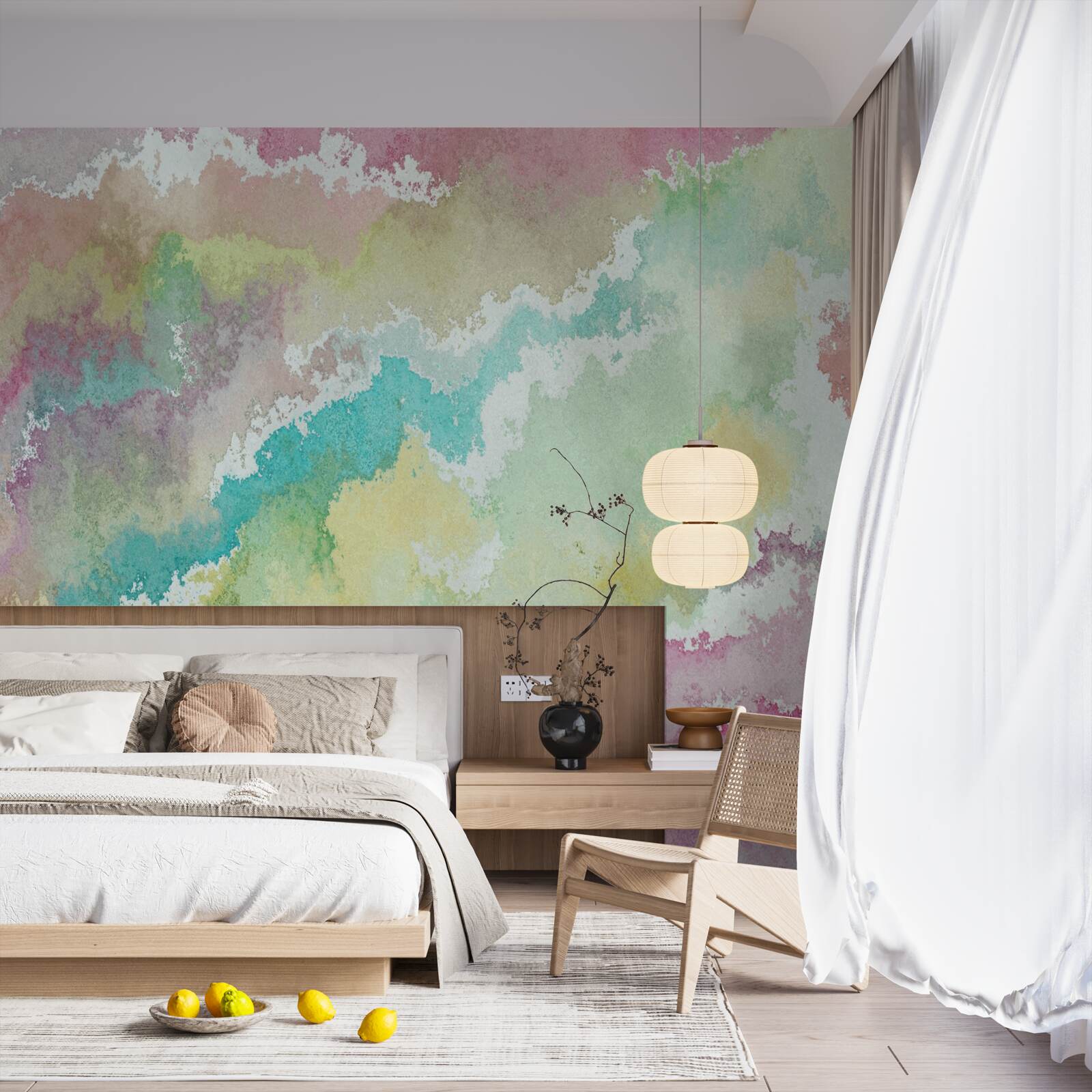 Papier peint résumé de l'aurore boréale