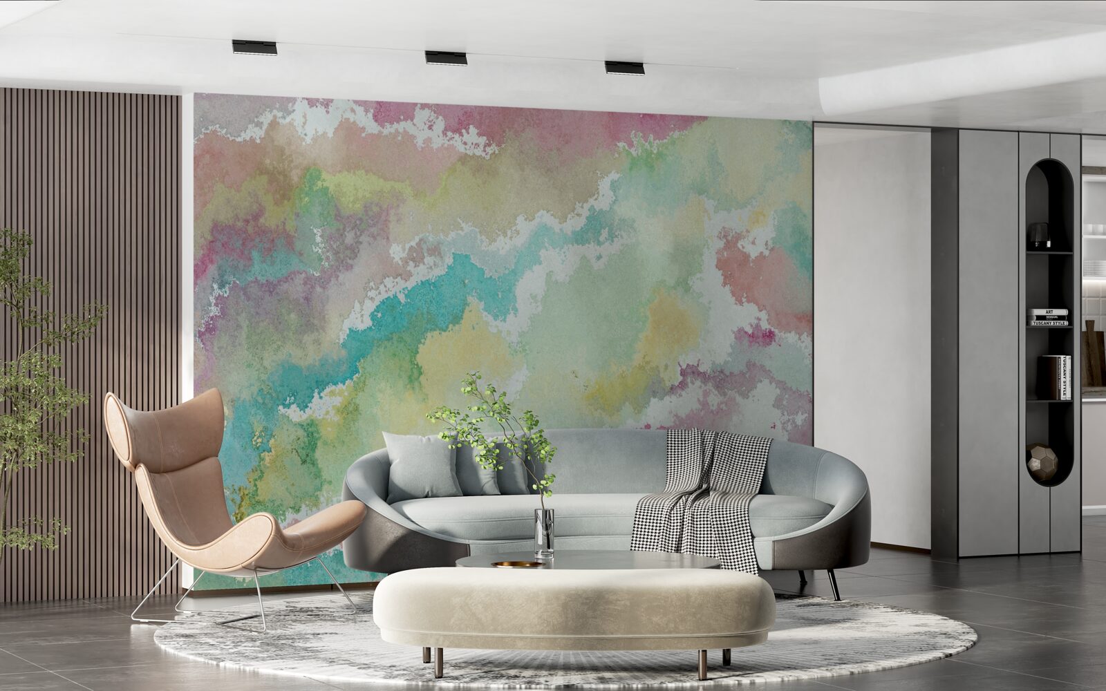 Papier peint résumé de l'aurore boréale