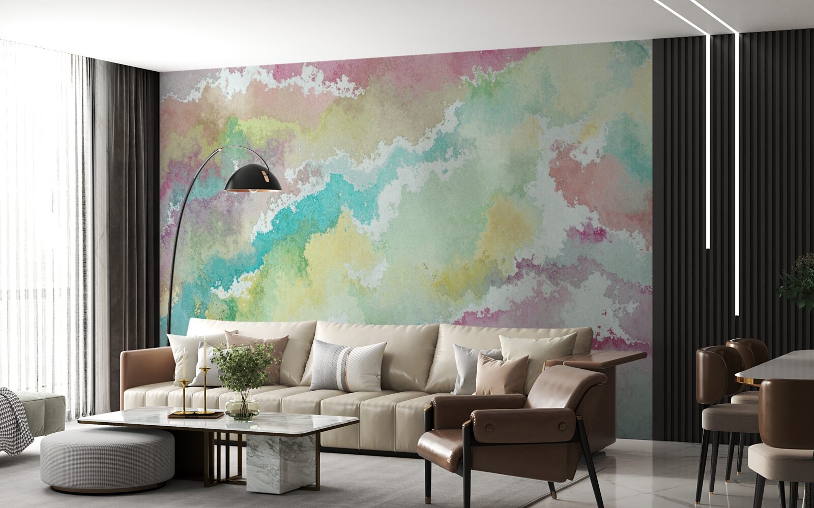 Papier peint résumé de l'aurore boréale