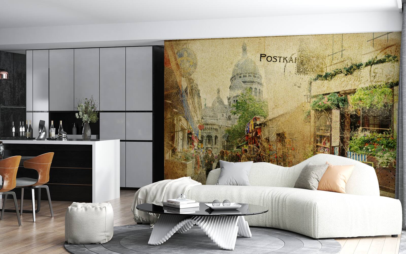 Papier peint ancienne photo de la ville