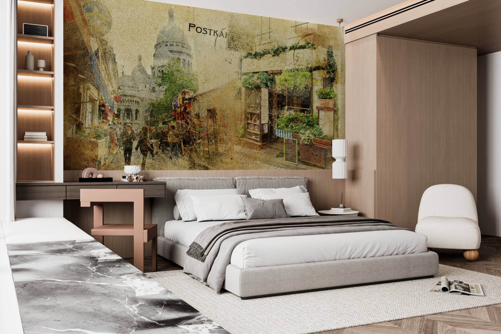 Papier peint ancienne photo de la ville