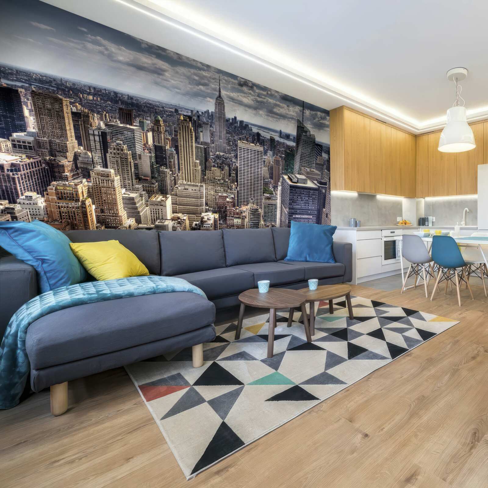 Papier peint new york attend que la pluie arrive