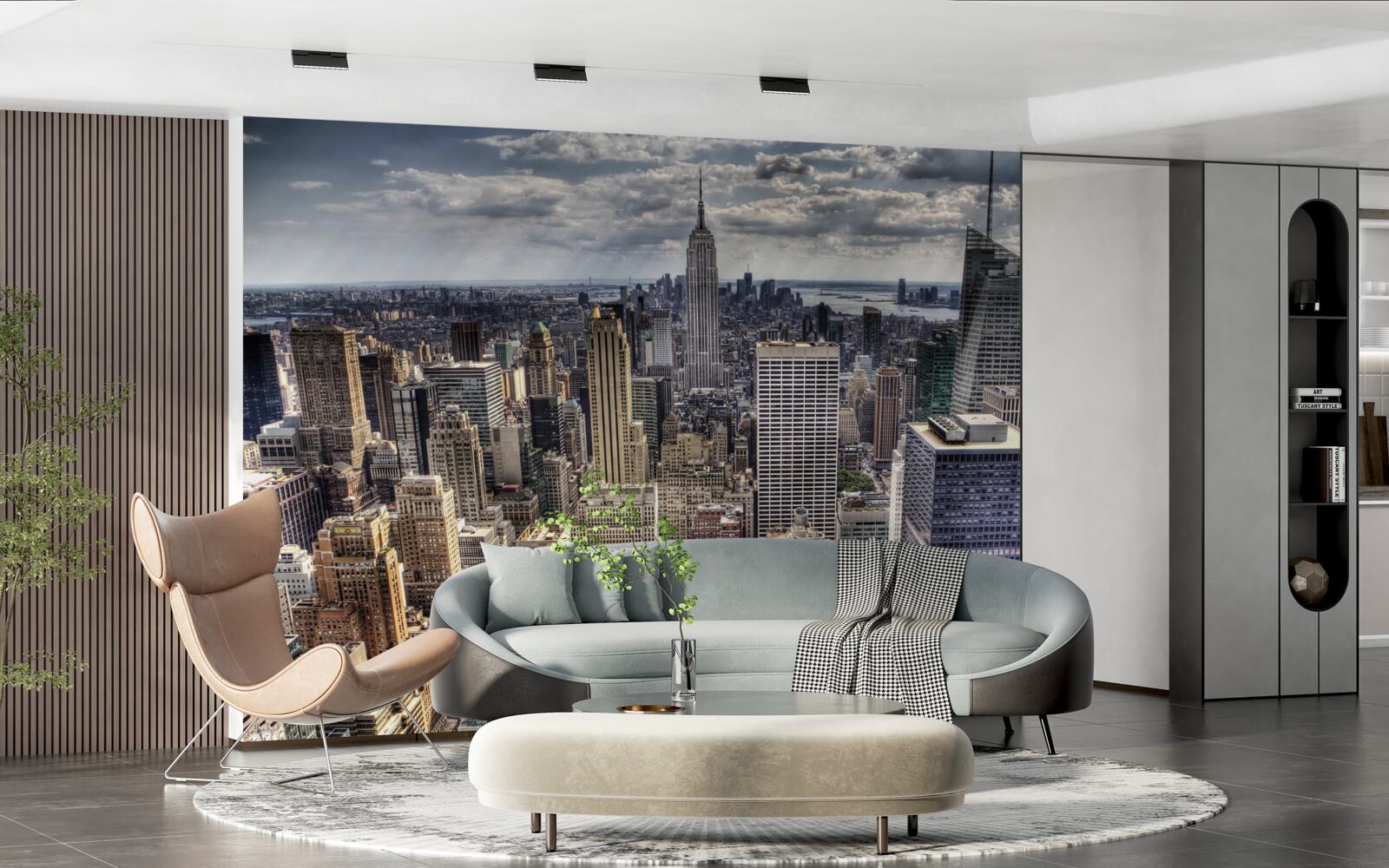 Papier peint new york attend que la pluie arrive