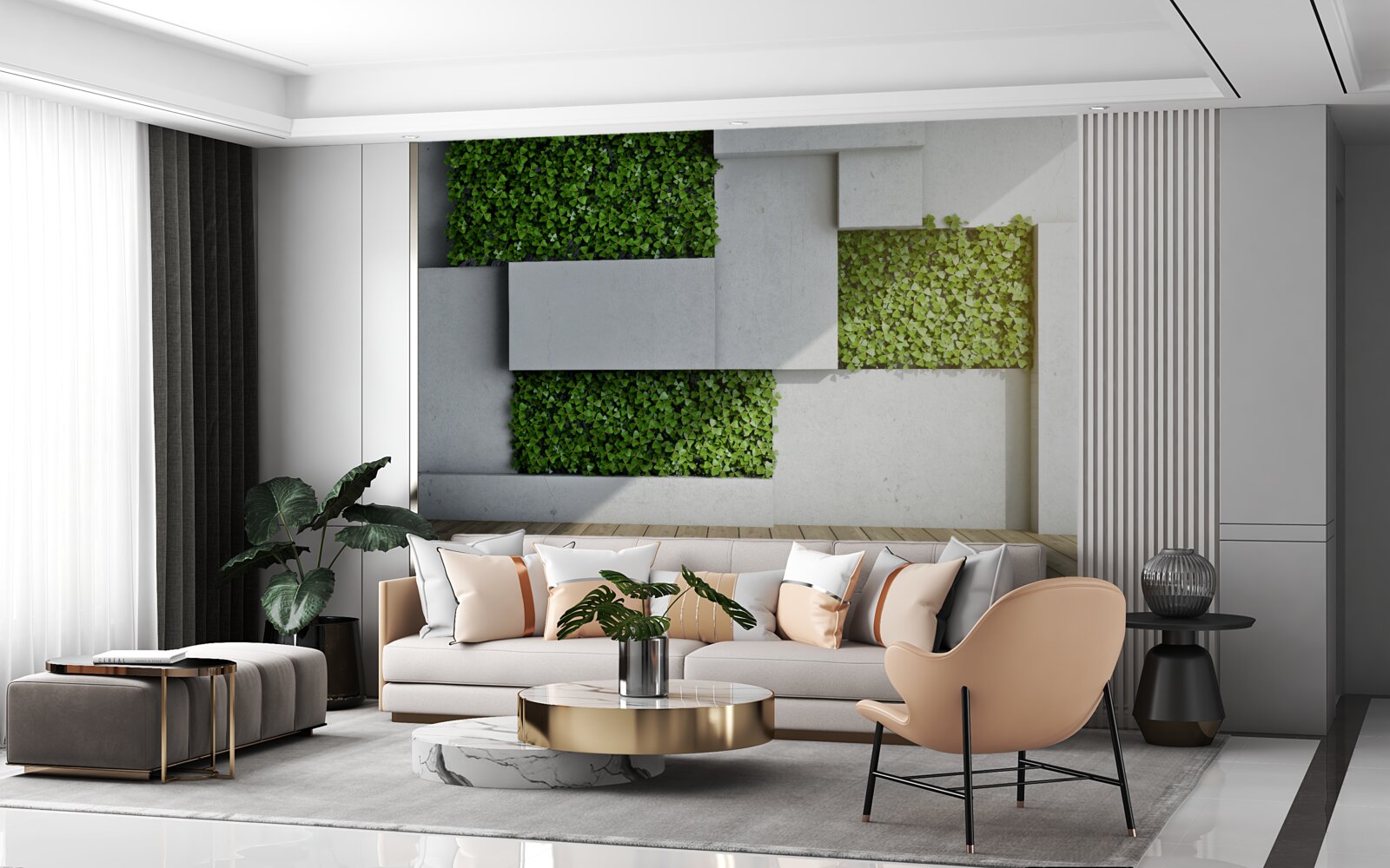 Papier peint décoration murale verte