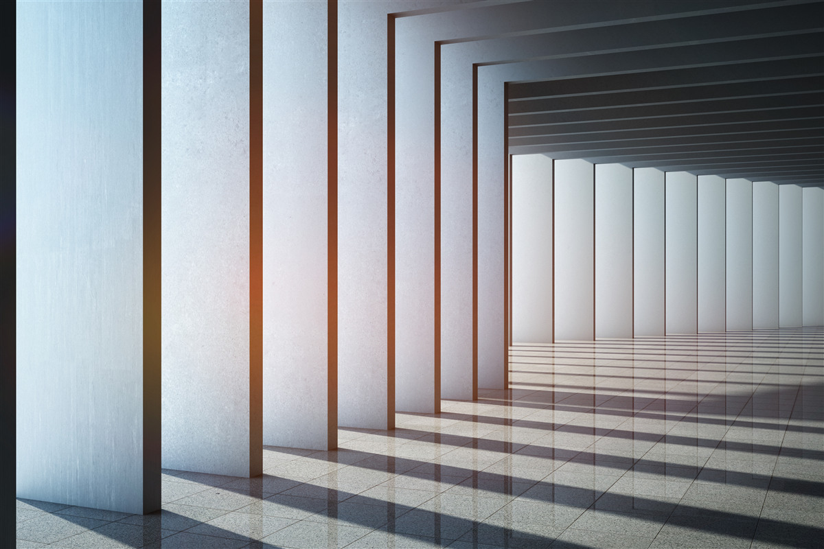 Papier peint arcs rectangulaires à l'aube