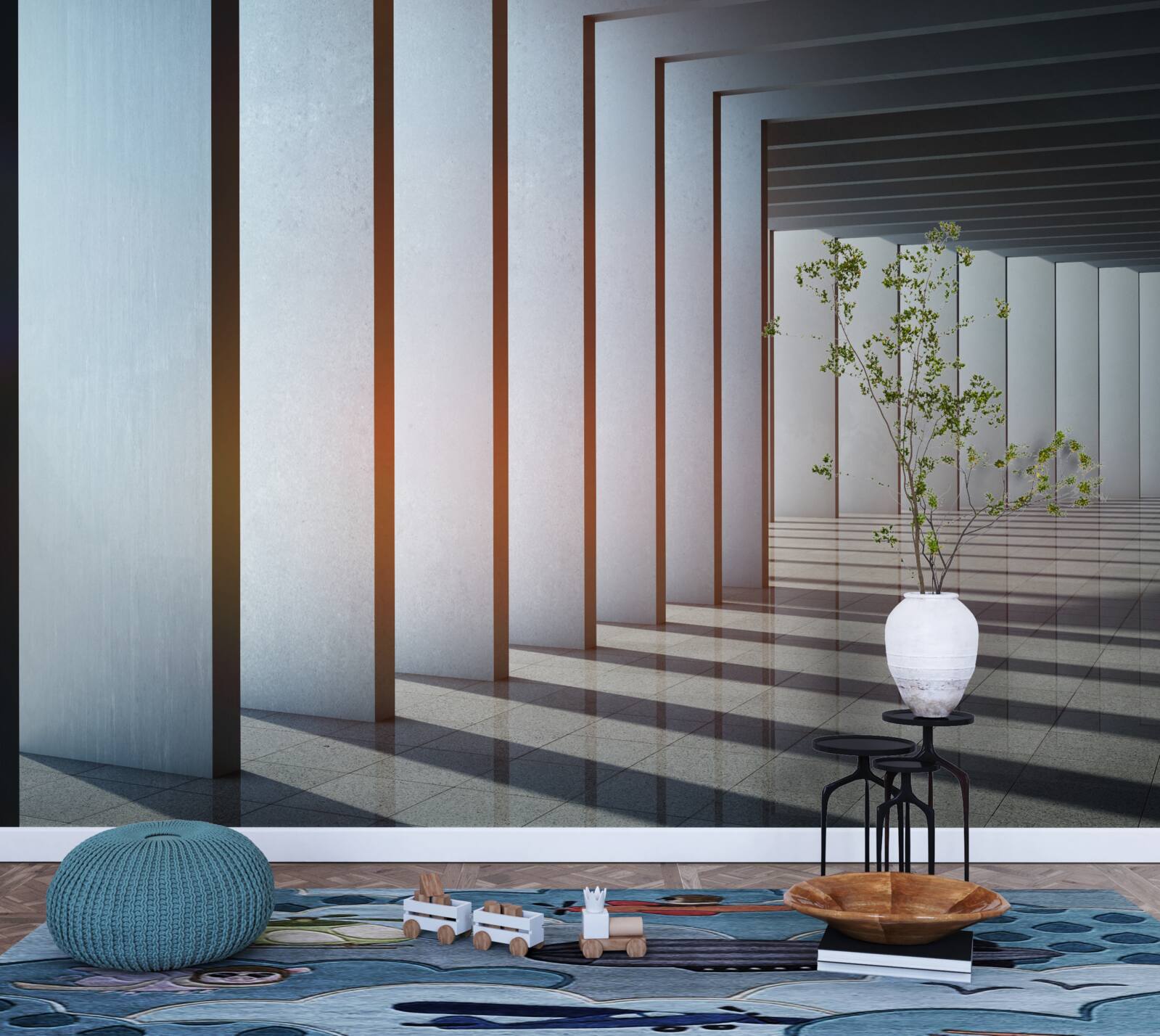 Papier peint arcs rectangulaires à l'aube