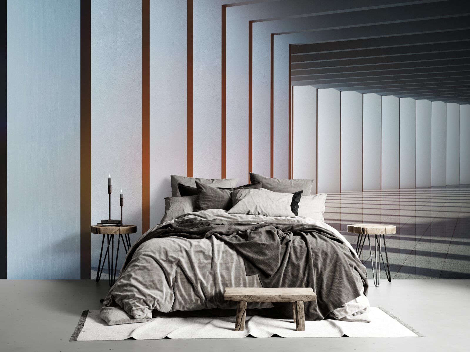 Papier peint arcs rectangulaires à l'aube