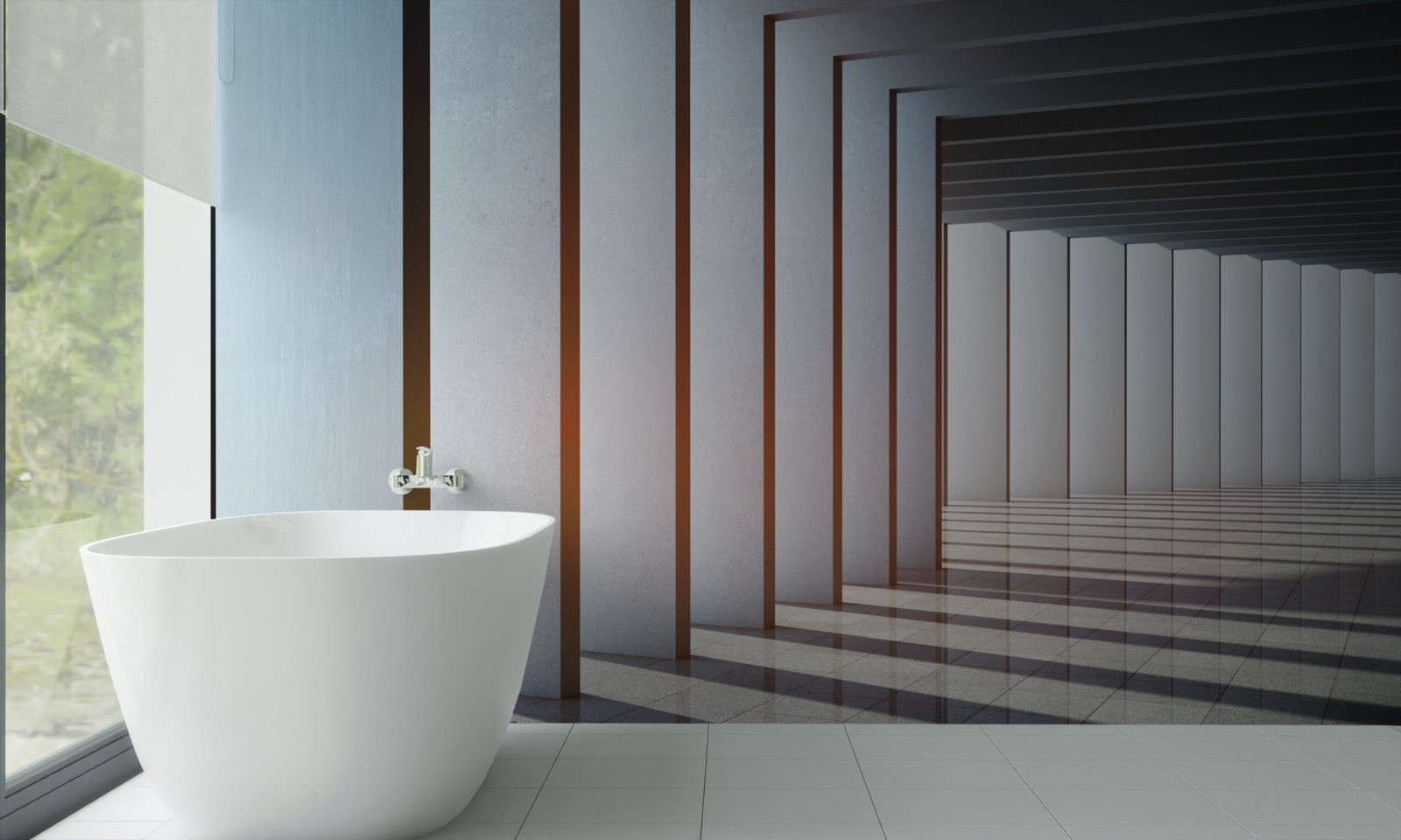 Papier peint arcs rectangulaires à l'aube