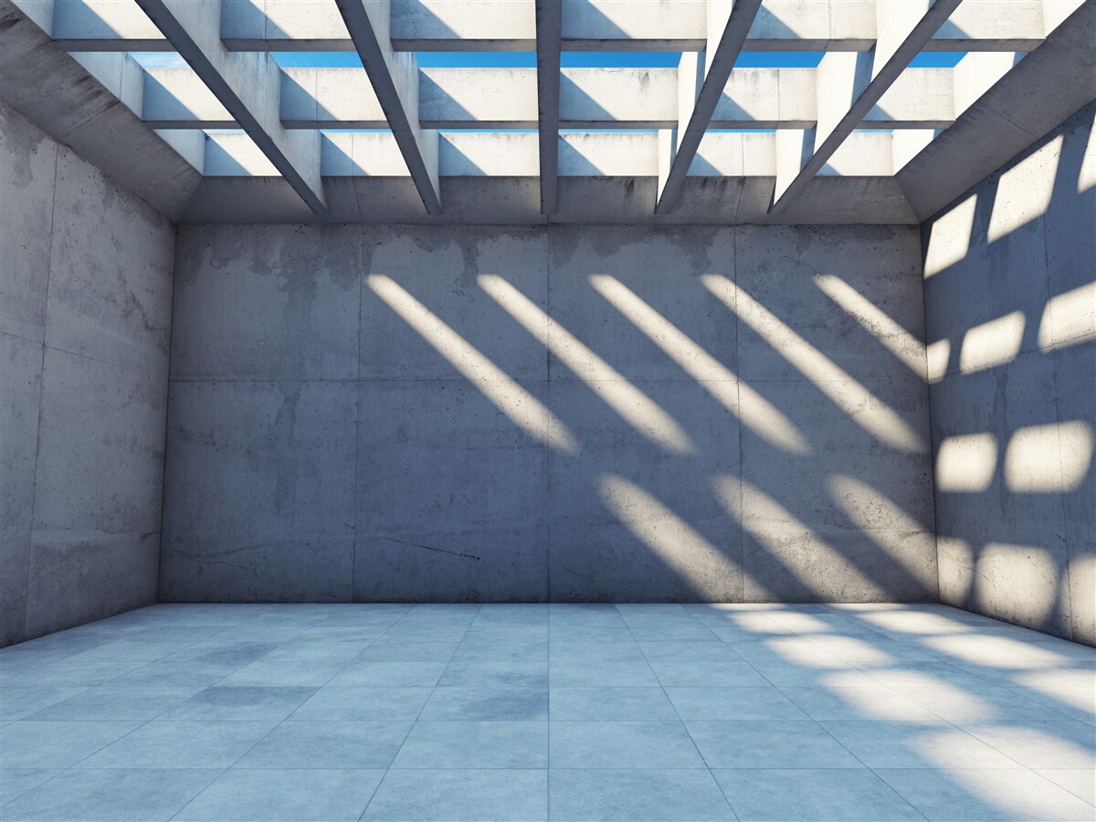 Papier peint plafond à grille avec motif carré et transparence