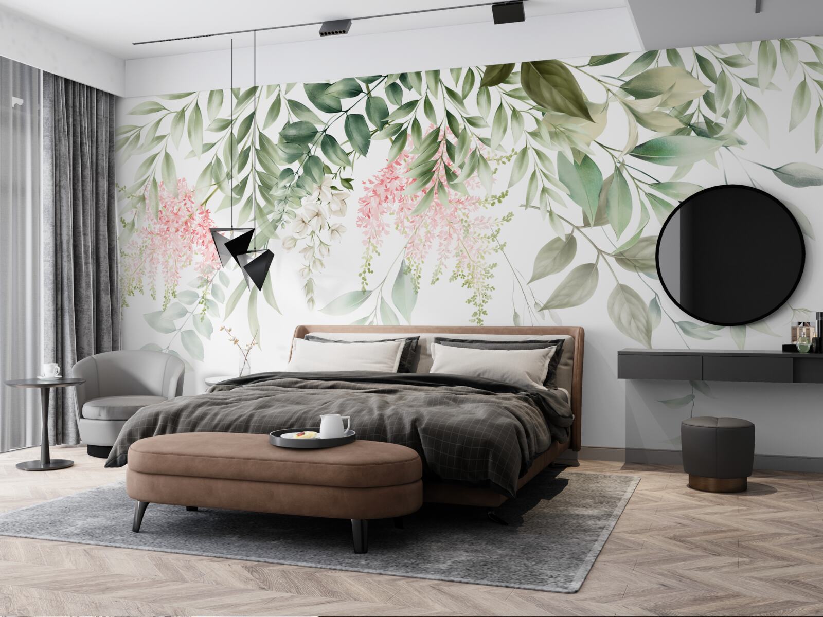 Papier peint plantes tropicales suspendues