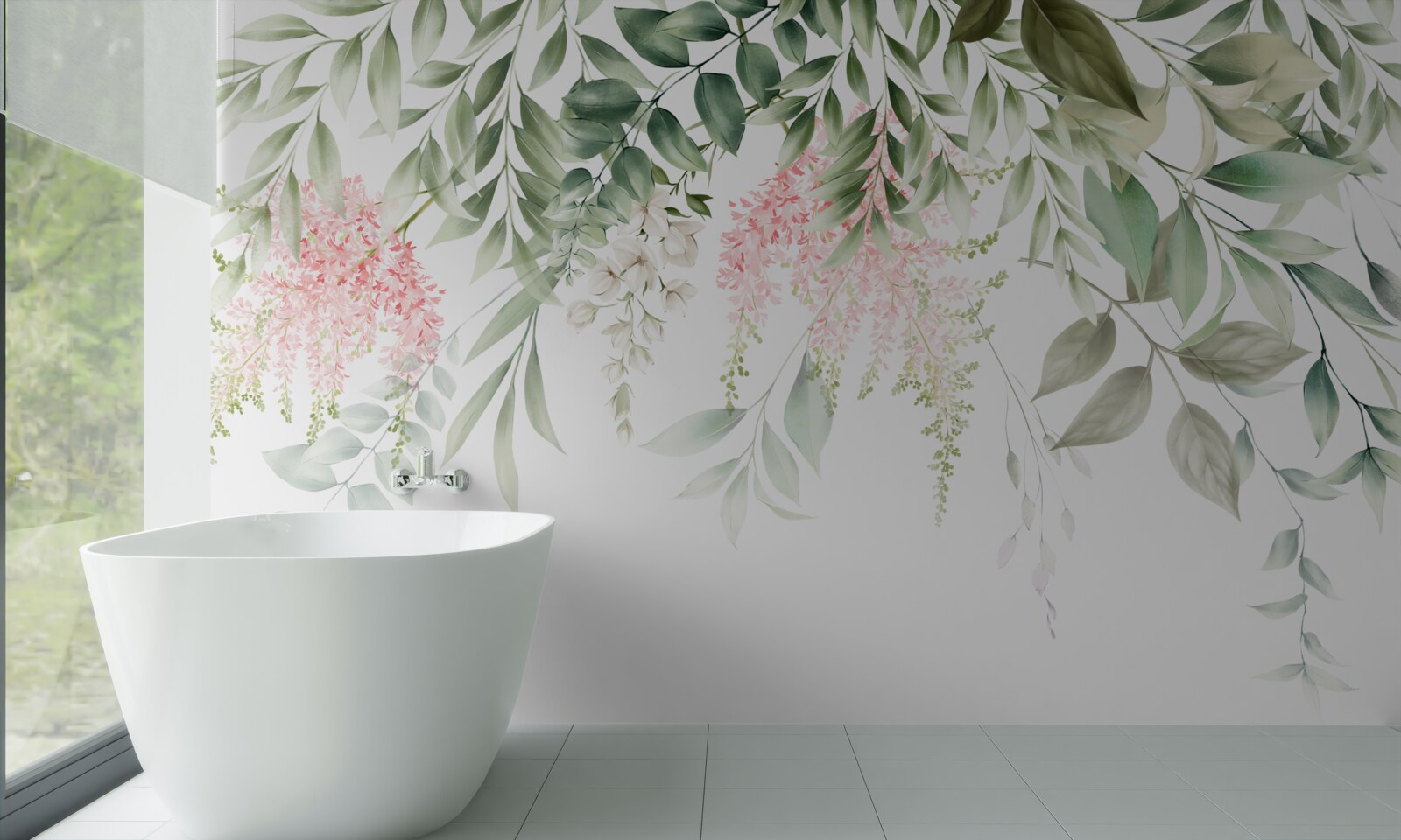 Papier peint plantes tropicales suspendues