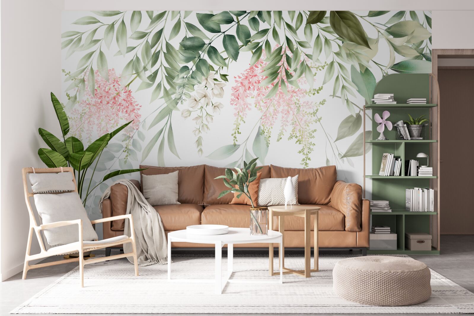 Papier peint plantes tropicales suspendues