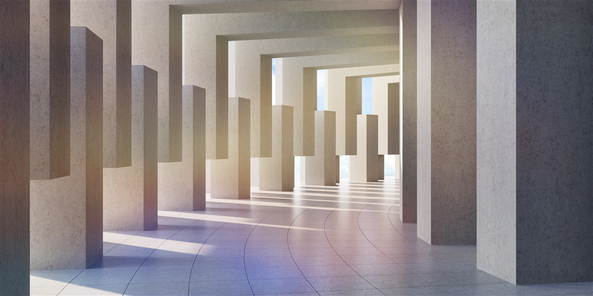 Papier peint un tunnel dont les arches s'étendent à l'infini