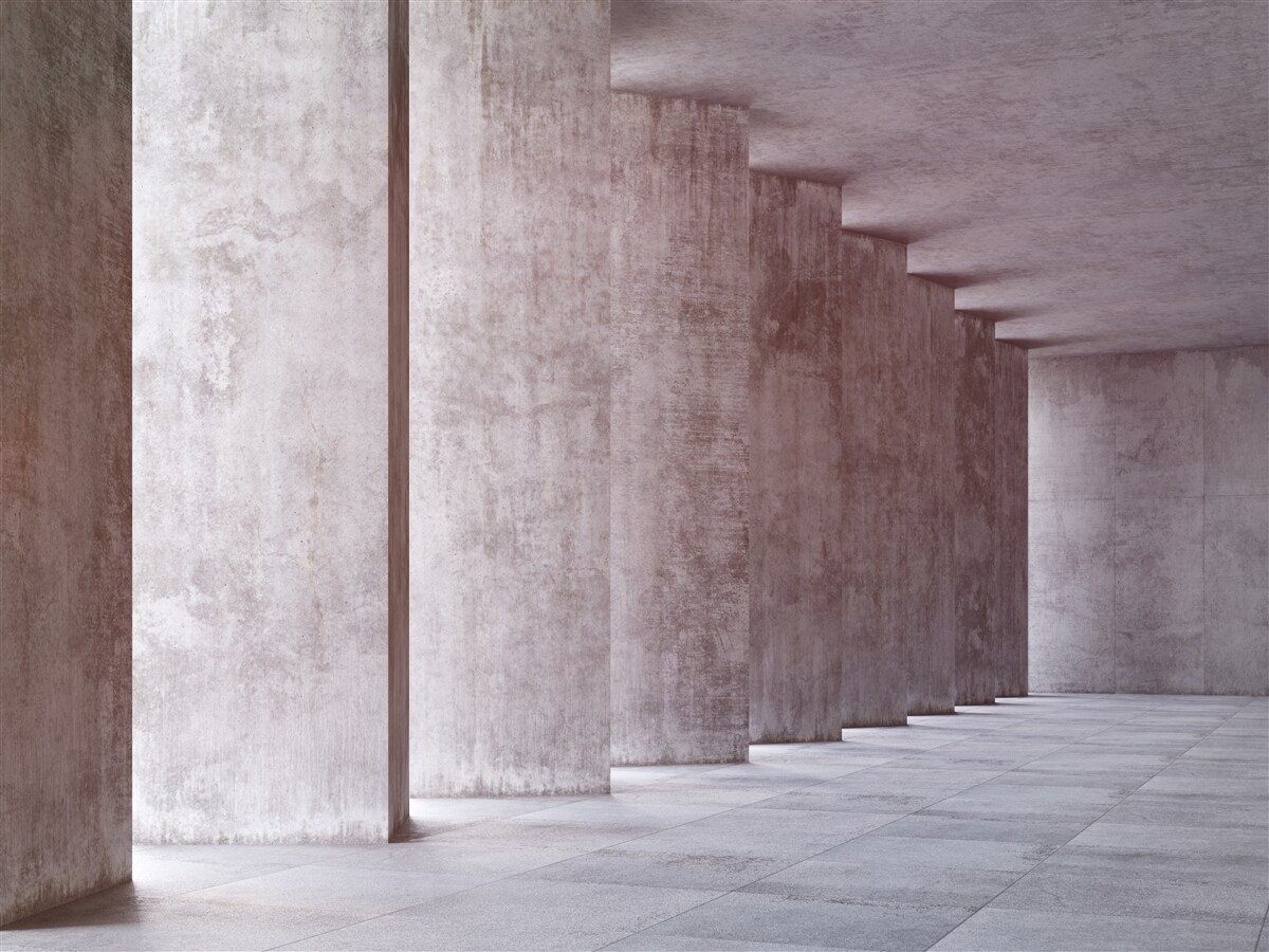 Papier peint colonnade légère sans courbes