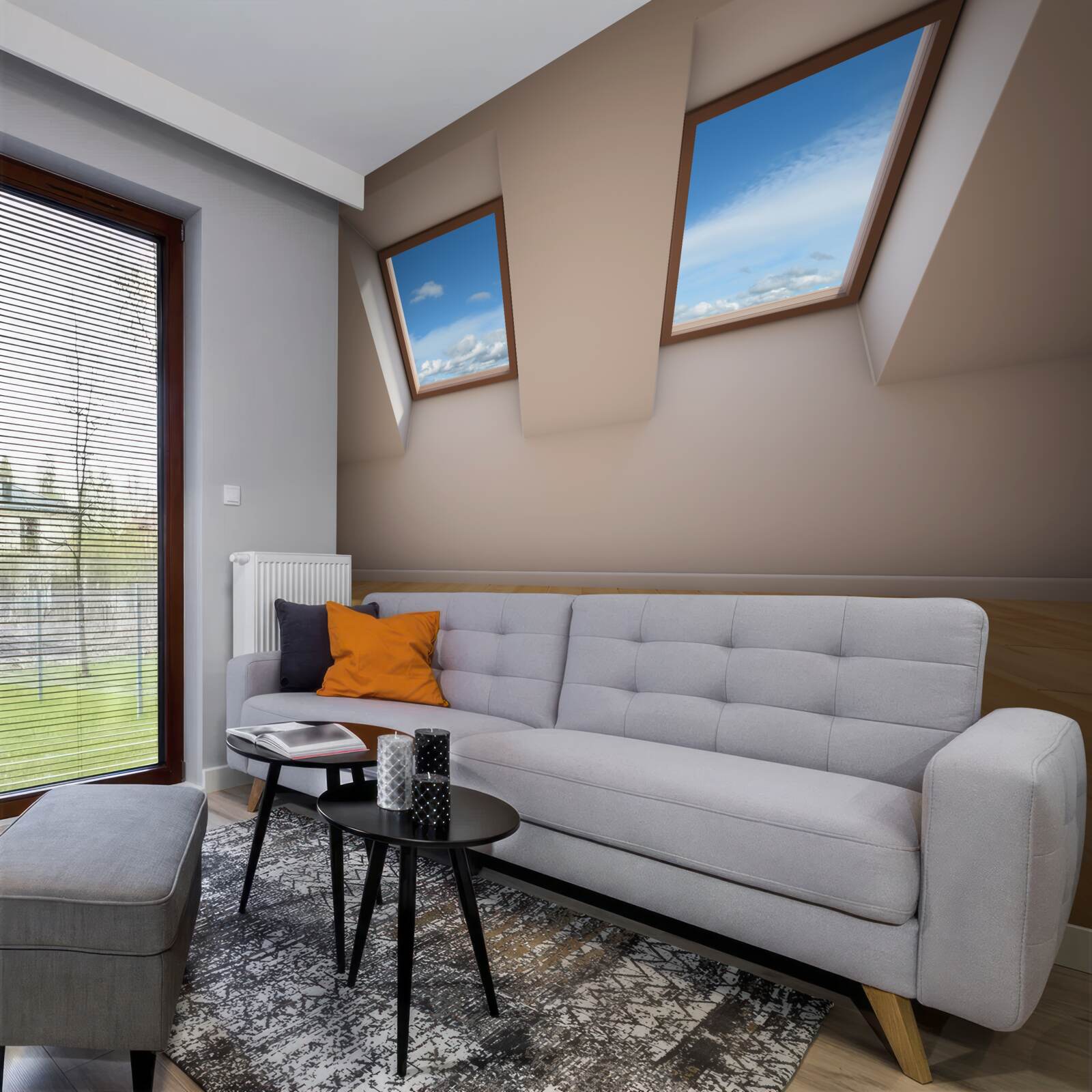 Papier peint le niveau supérieur avec vue sur le ciel