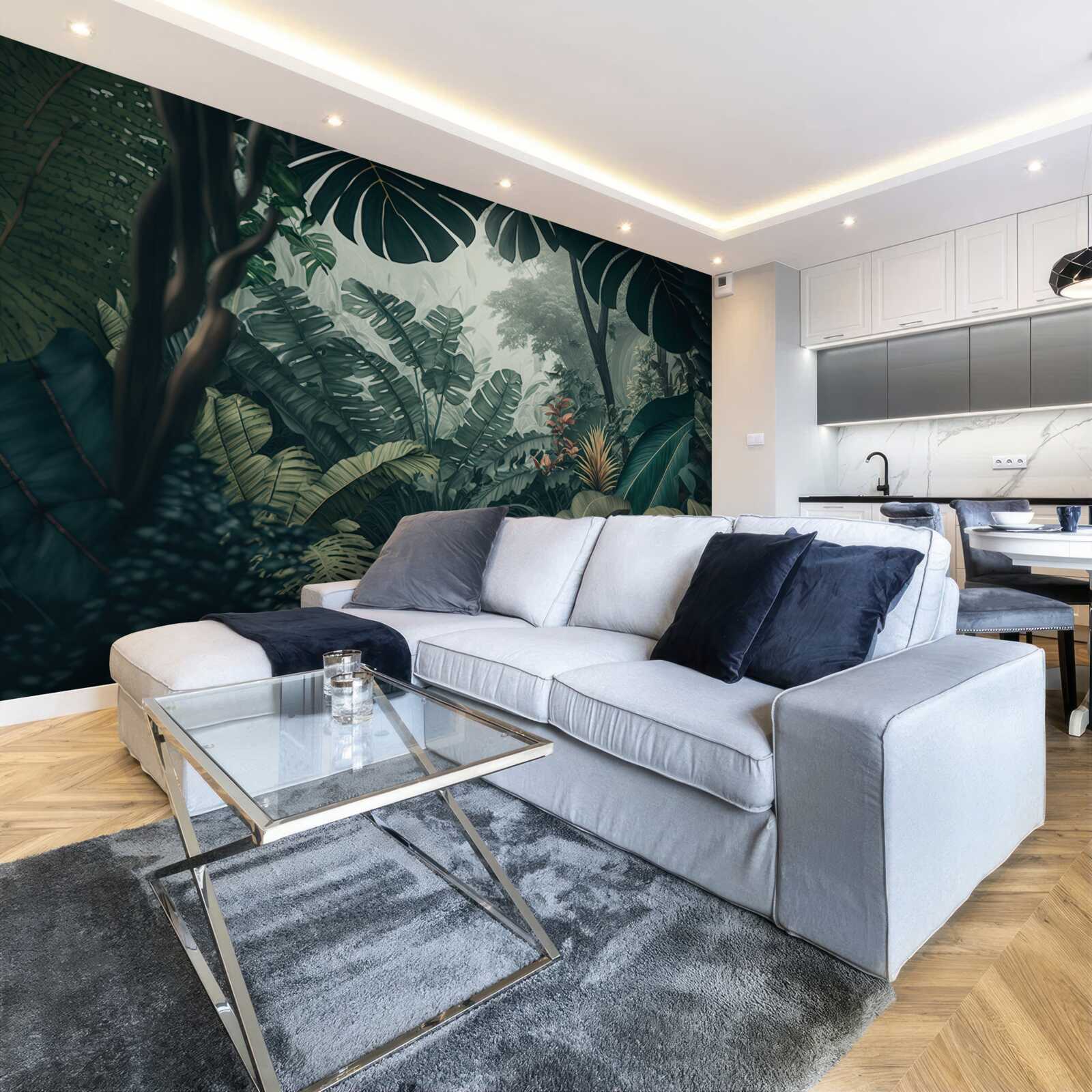 Papier peint une végétation tropicale luxuriante