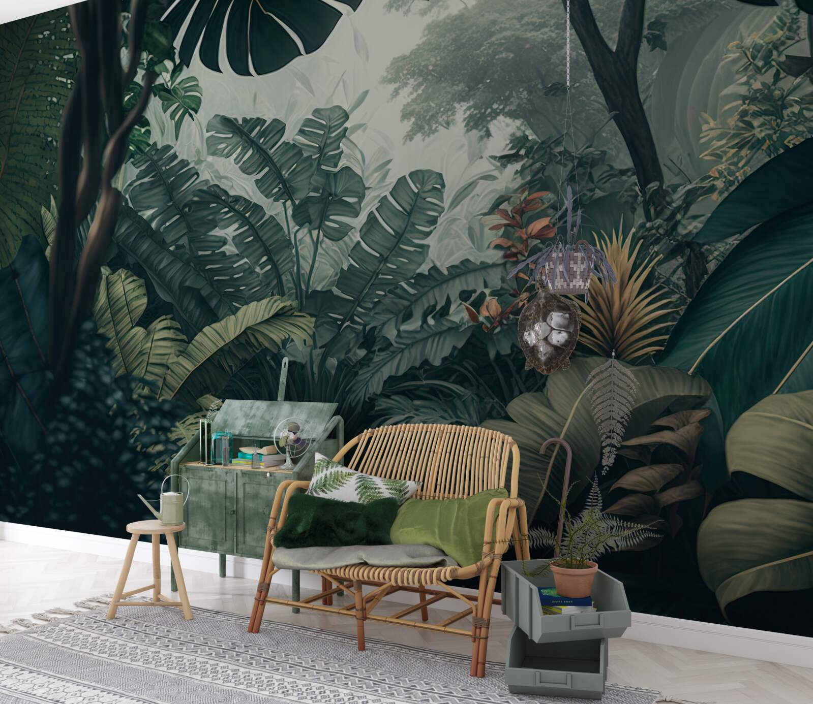 Papier peint une végétation tropicale luxuriante