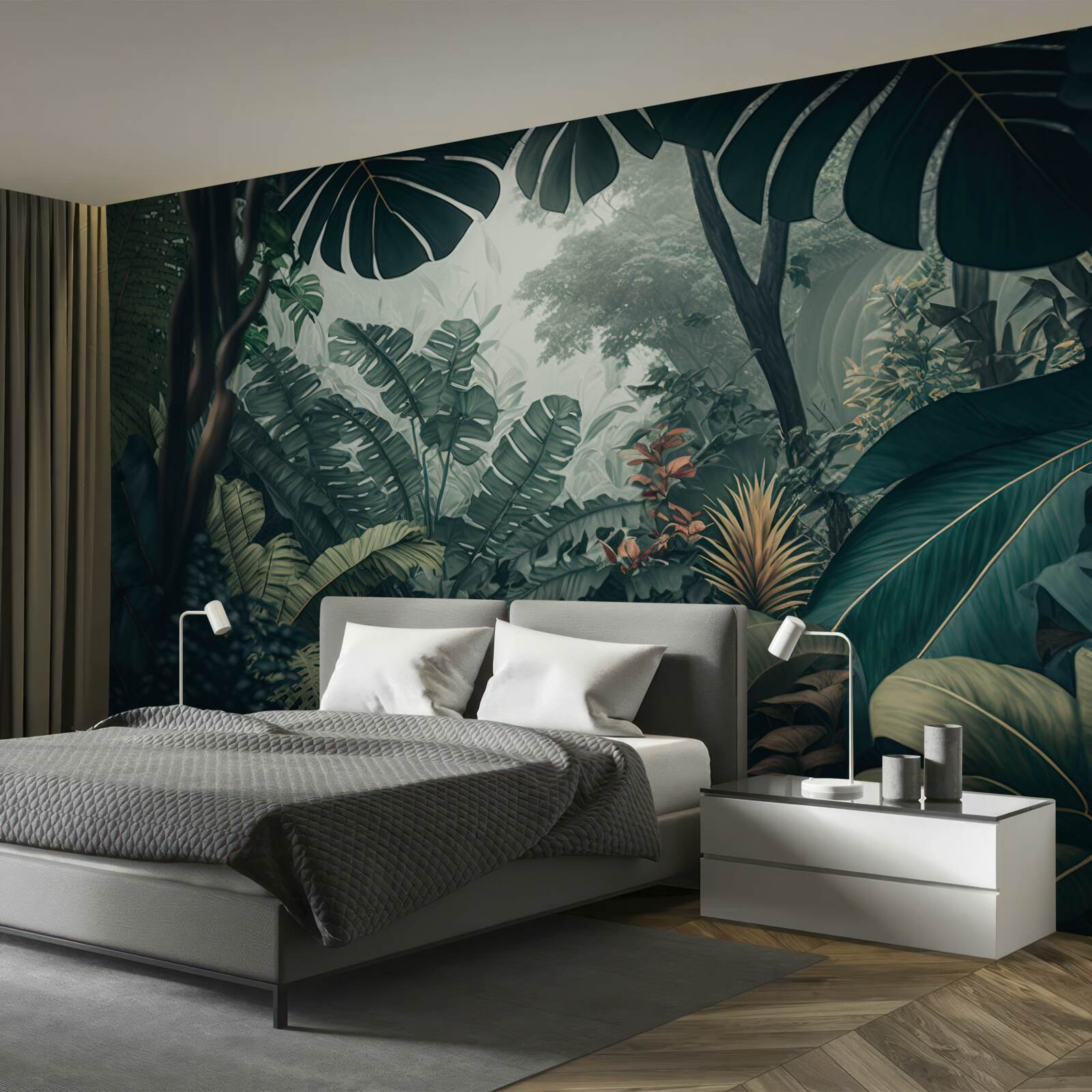 Papier peint une végétation tropicale luxuriante