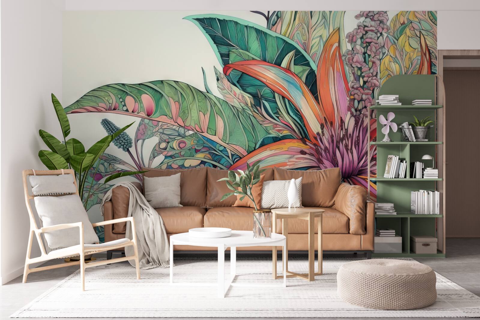 Papier peint bourgeon ouvert d'une plante agressive