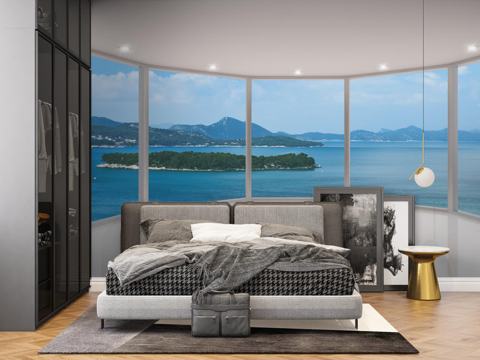 Papier peint vues panoramiques incroyables sur l'océan depuis les fenêtres