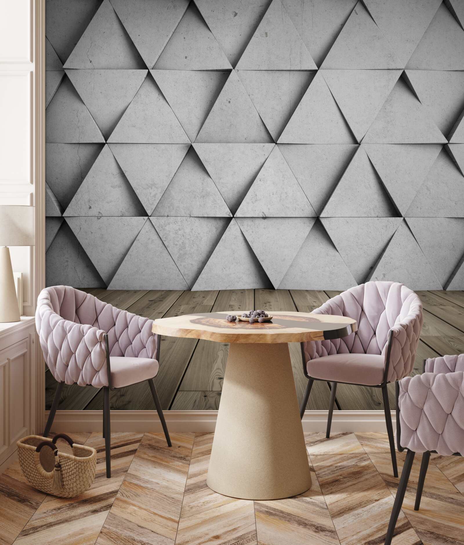 Papier peint triangles droits tridimensionnels