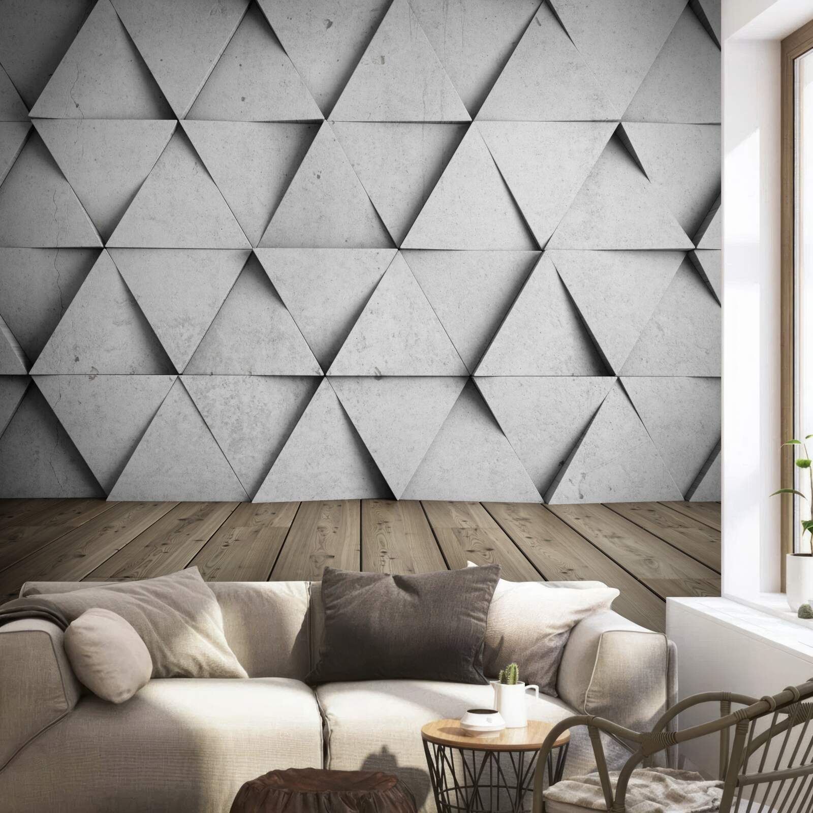 Papier peint triangles droits tridimensionnels