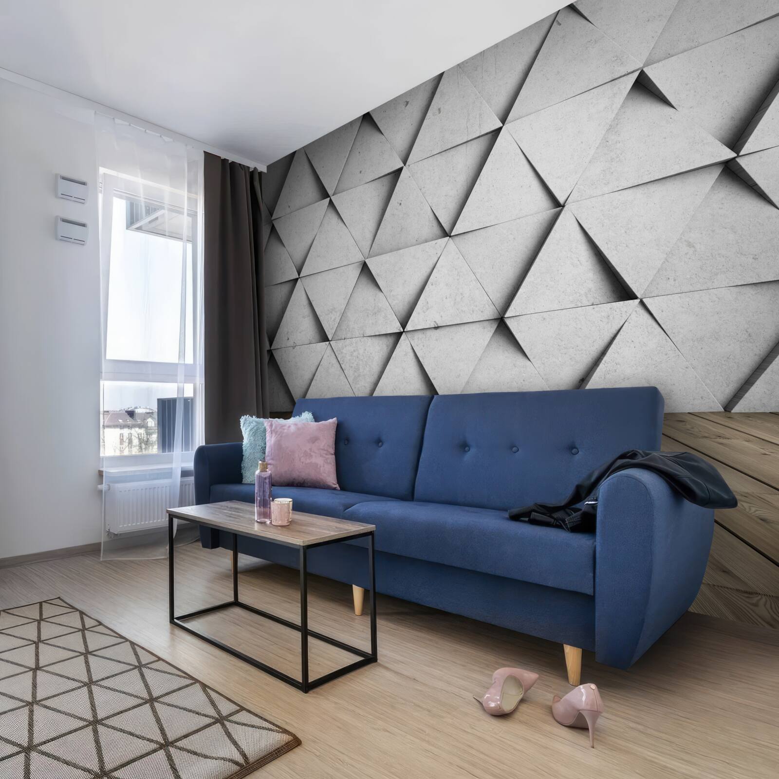 Papier peint triangles droits tridimensionnels