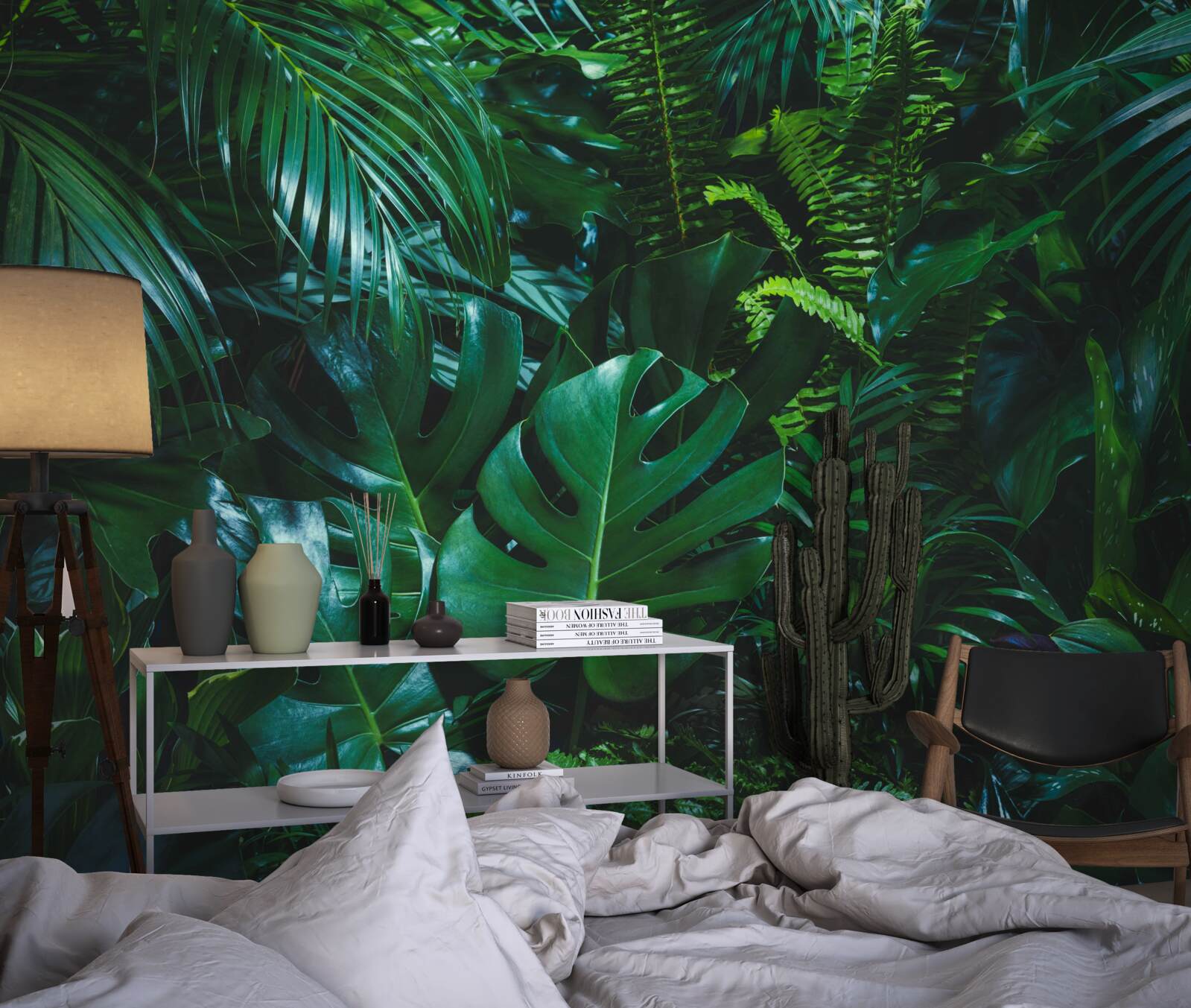 Papier peint les tropiques sont couverts d'une flore verdoyante