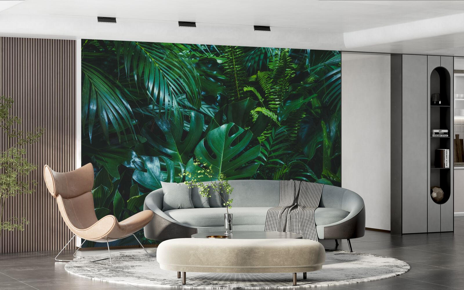 Papier peint les tropiques sont couverts d'une flore verdoyante