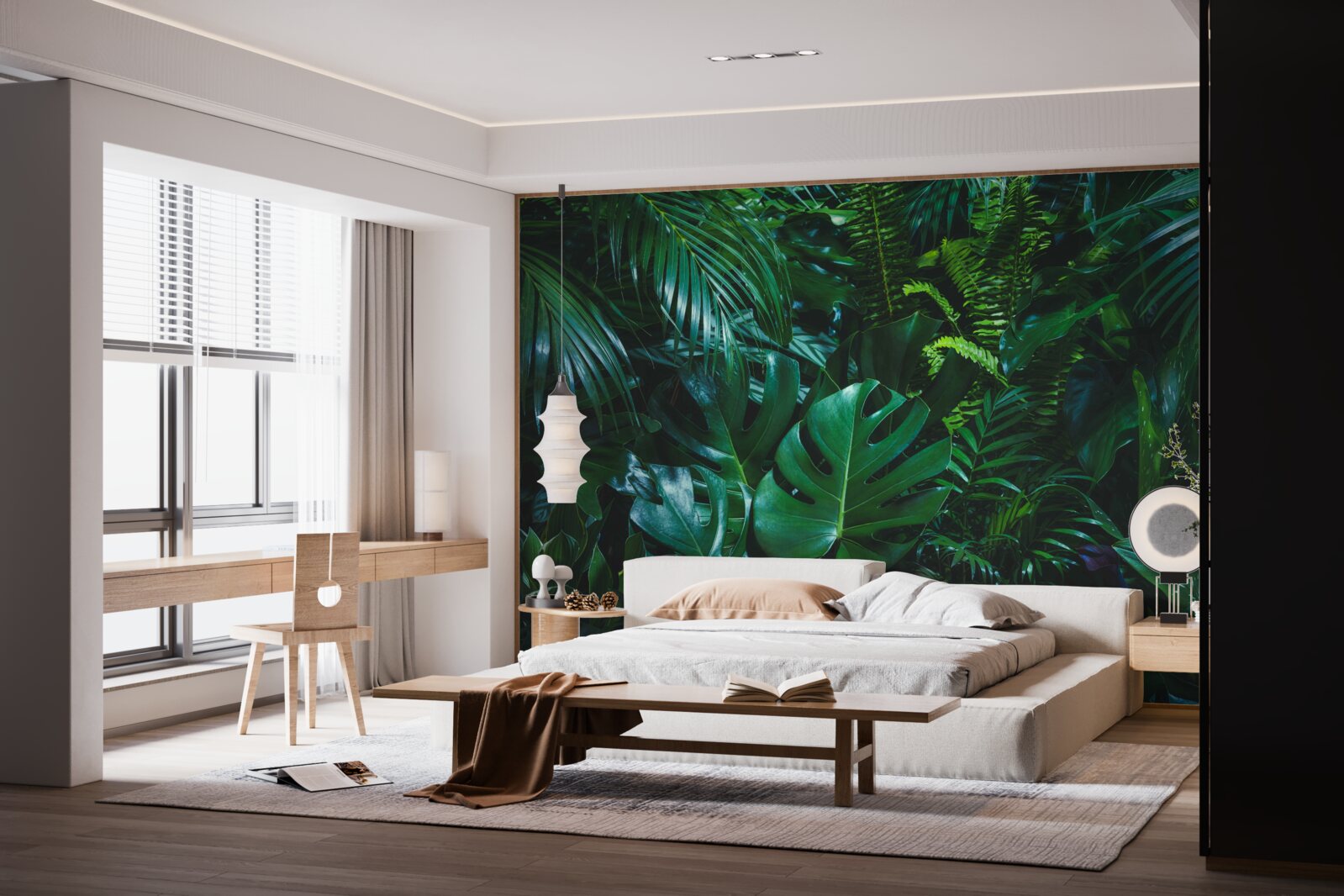 Papier peint les tropiques sont couverts d'une flore verdoyante