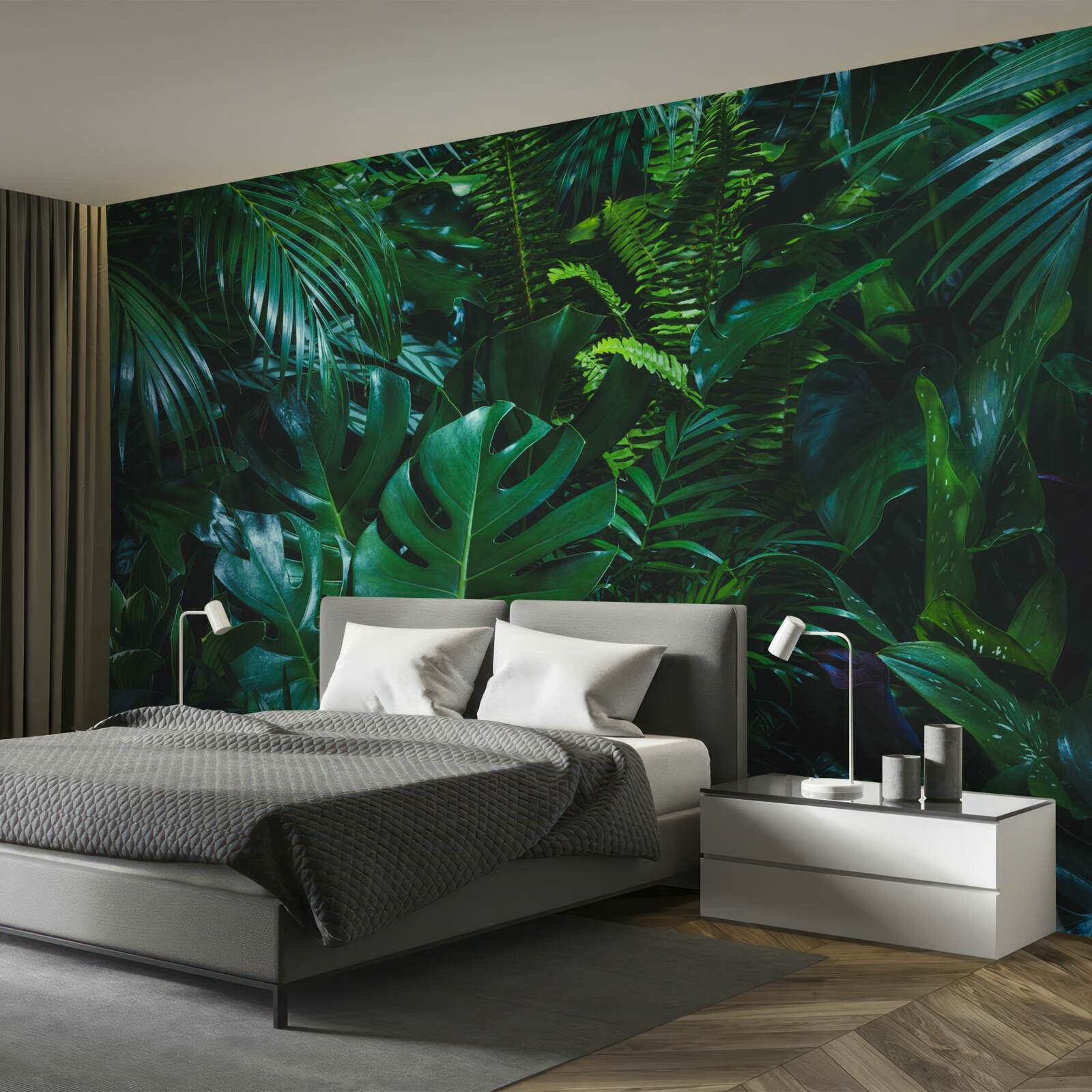 Papier peint les tropiques sont couverts d'une flore verdoyante