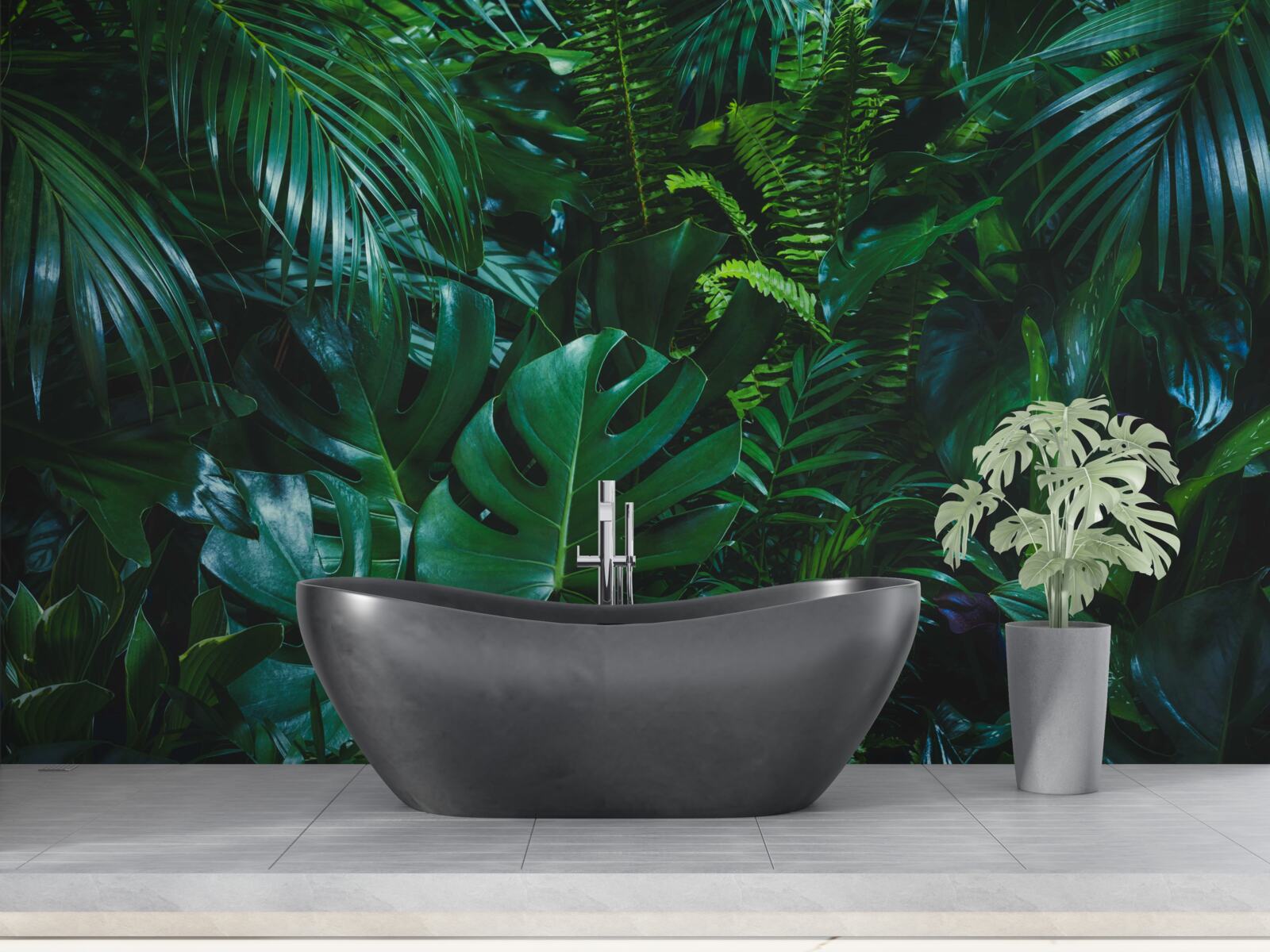 Papier peint les tropiques sont couverts d'une flore verdoyante