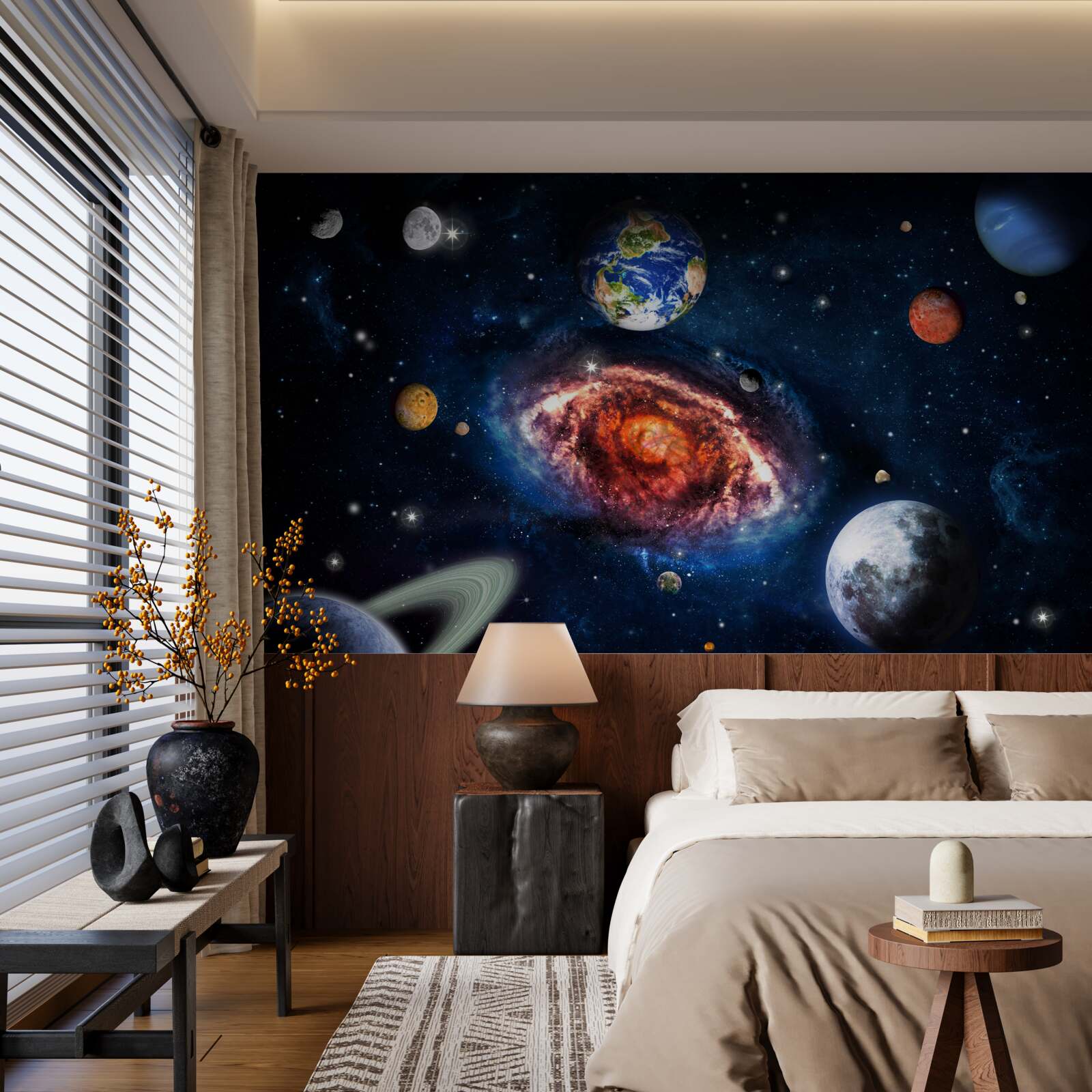 Papier peint la galaxie sert de champ de rotation pour les objets cosmiques