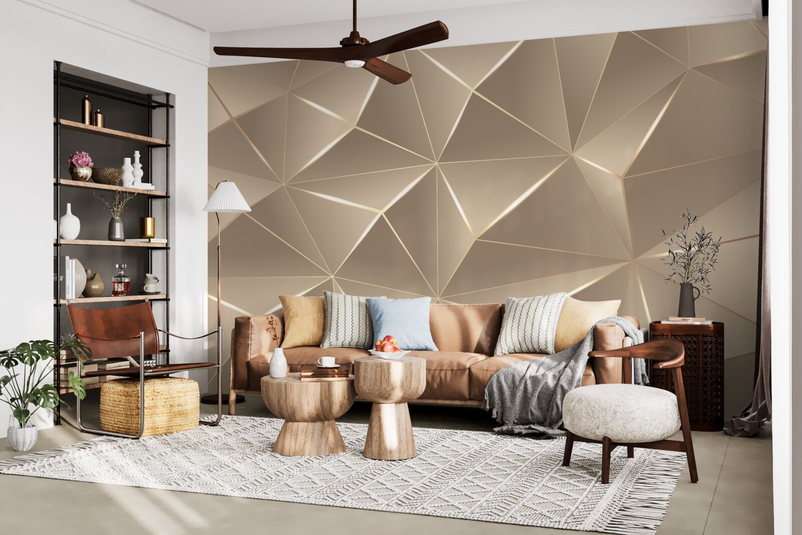 Papier peint Textures 3D sur fond clair