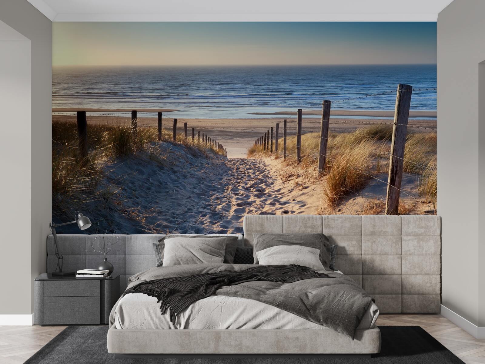 Papier peint océan calme et plage de sable fin