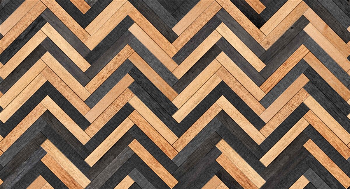 Papier peint parquet dans les tons clairs et foncés